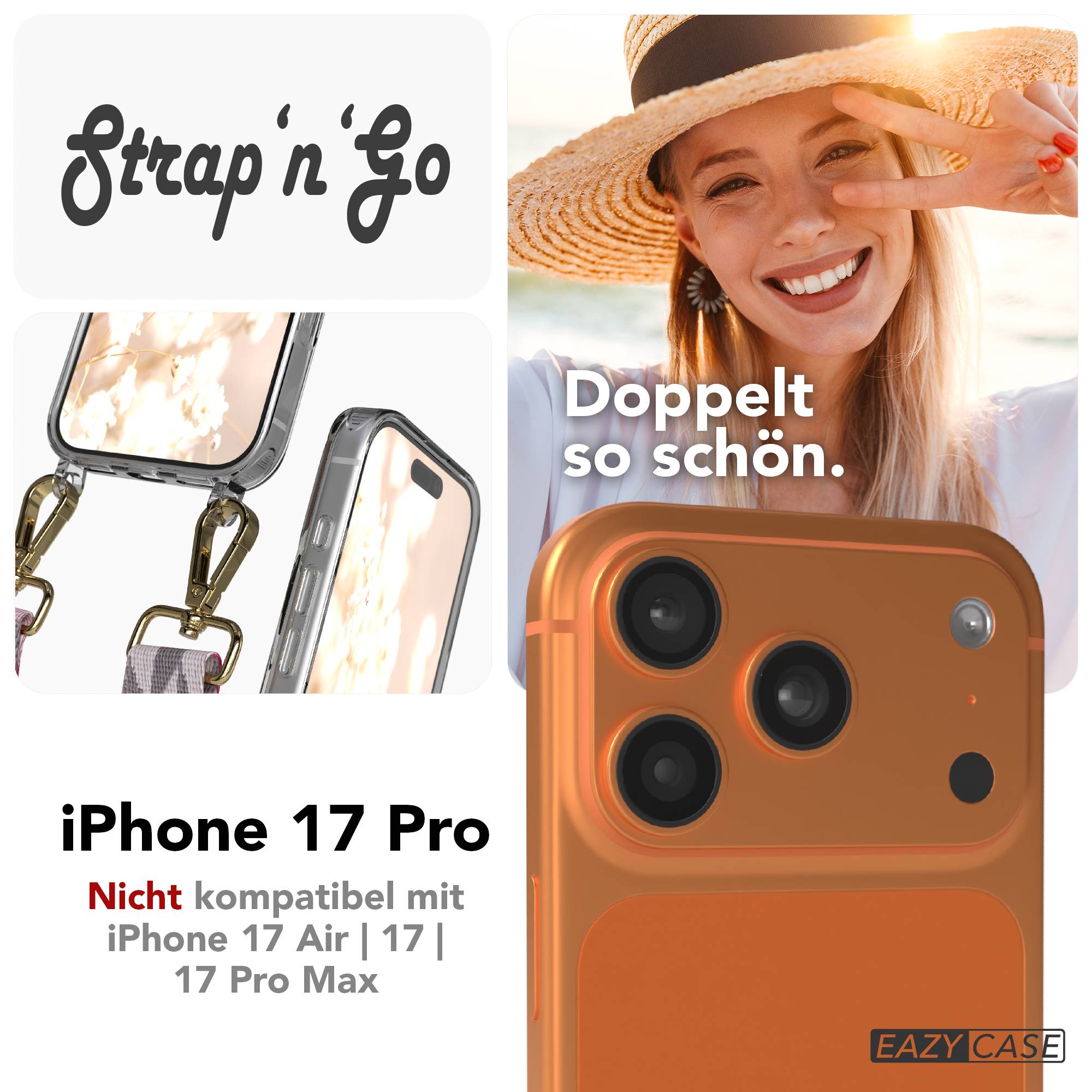 iPhone 17 Pro Handykette mit Boho Band verstellbar