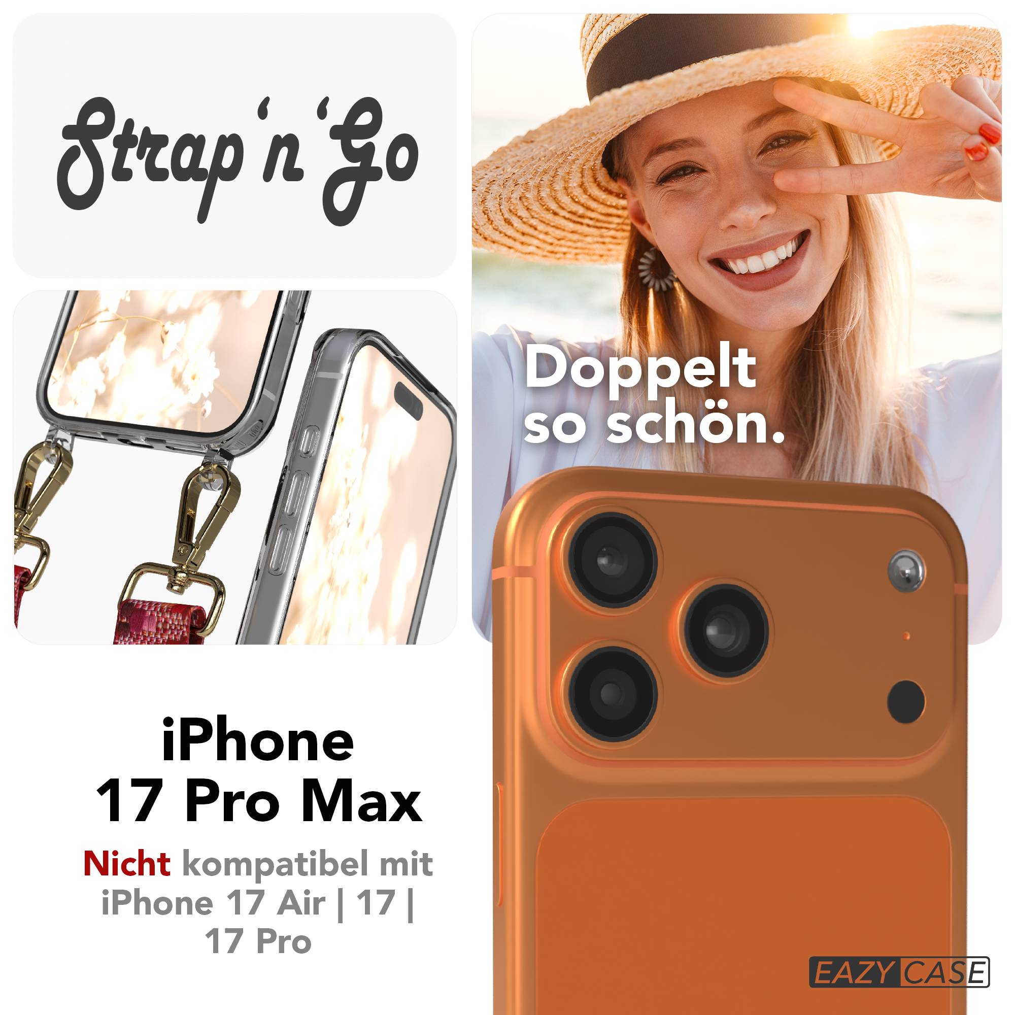 iPhone 17 Pro Max Handykette mit Boho Band verstellbar EAZY CASE
