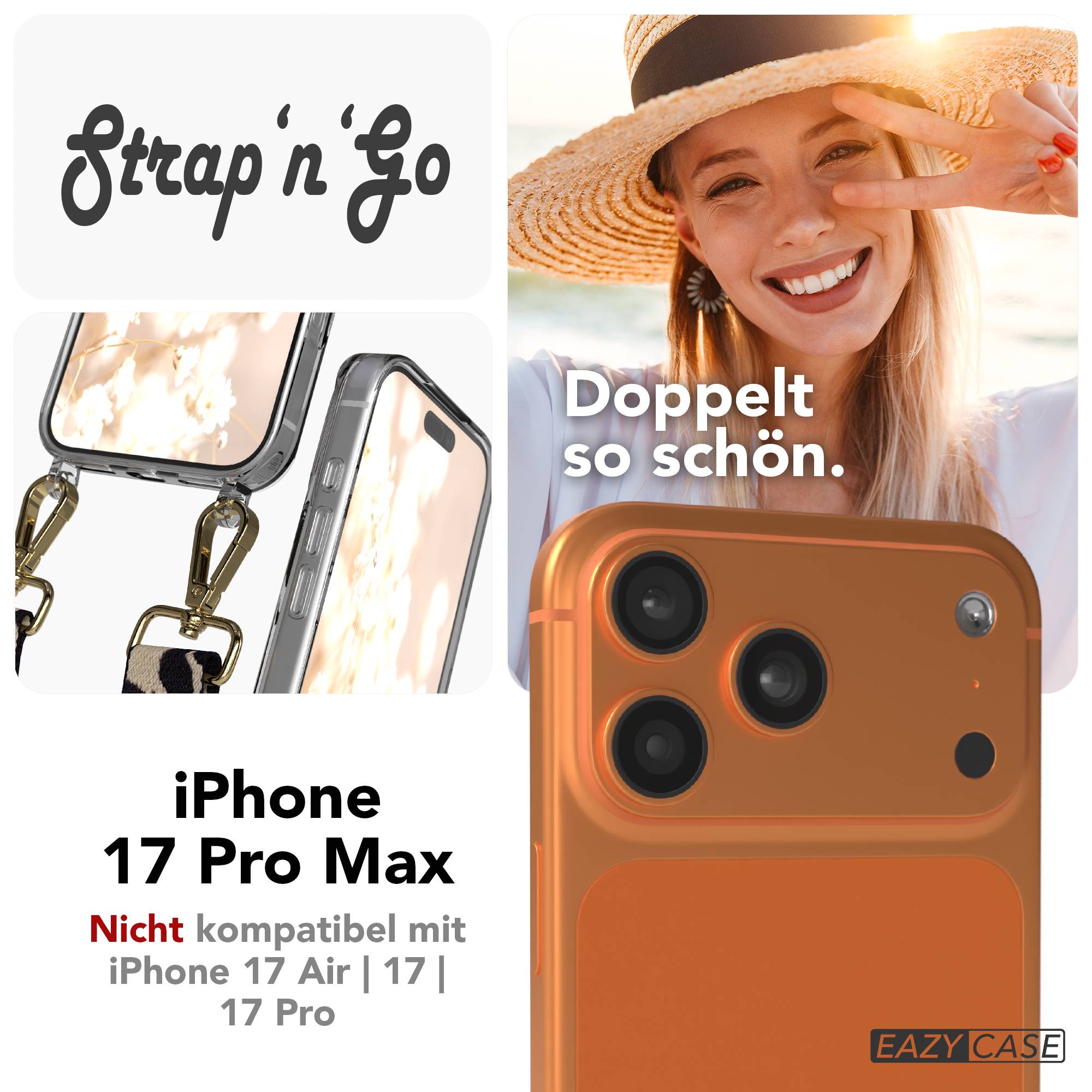 iPhone 17 Pro Max Handykette mit Boho Band verstellbar EAZY CASE
