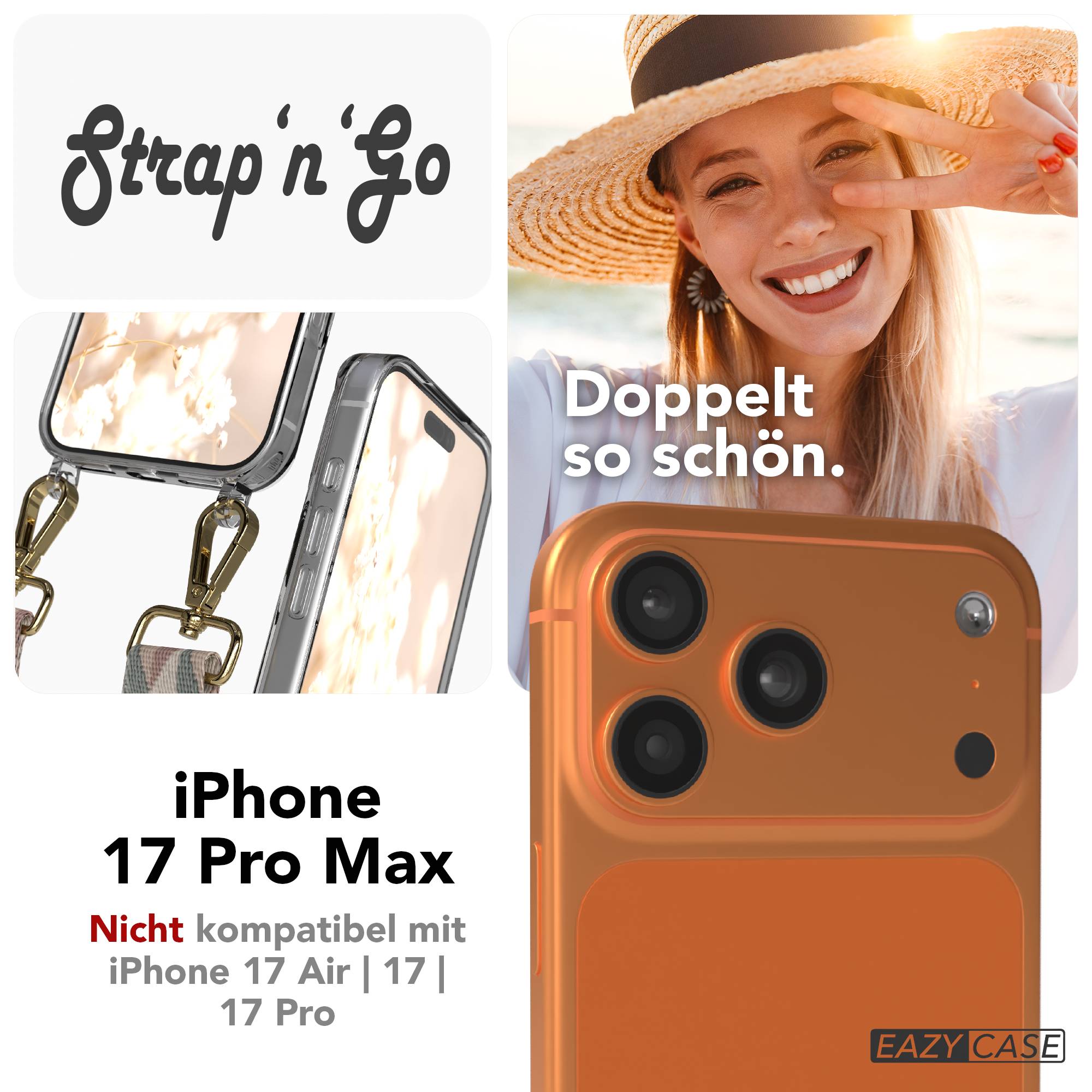 iPhone 17 Pro Max Handykette mit Boho Band verstellbar EAZY CASE