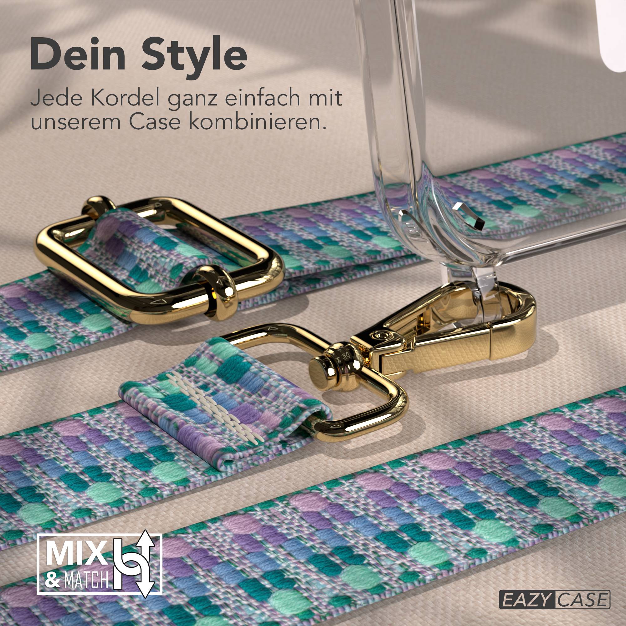iPhone 15 Pro MagSafe Handykette mit Boho Band verstellbar