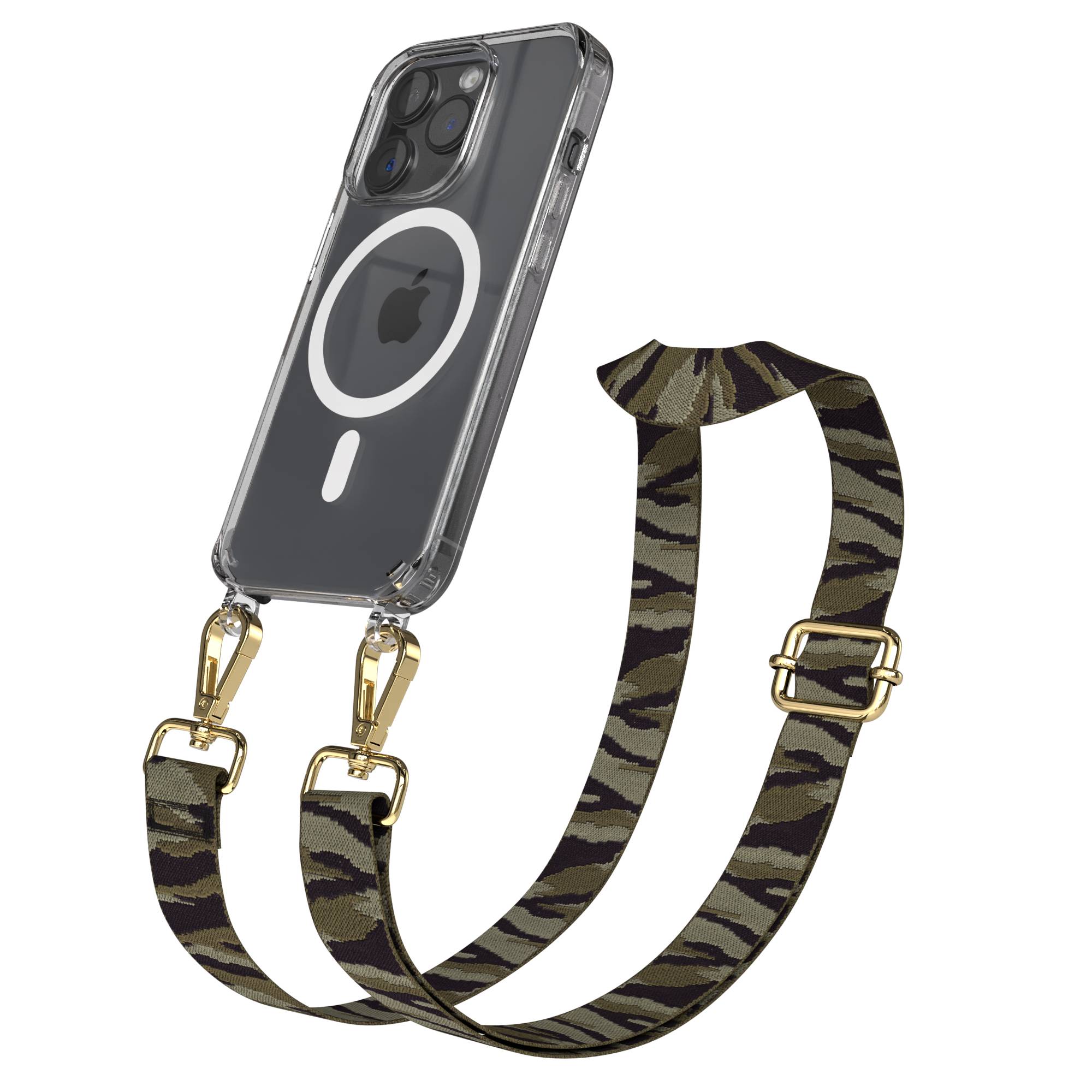 iPhone 15 Pro MagSafe Handykette mit Boho Band verstellbar