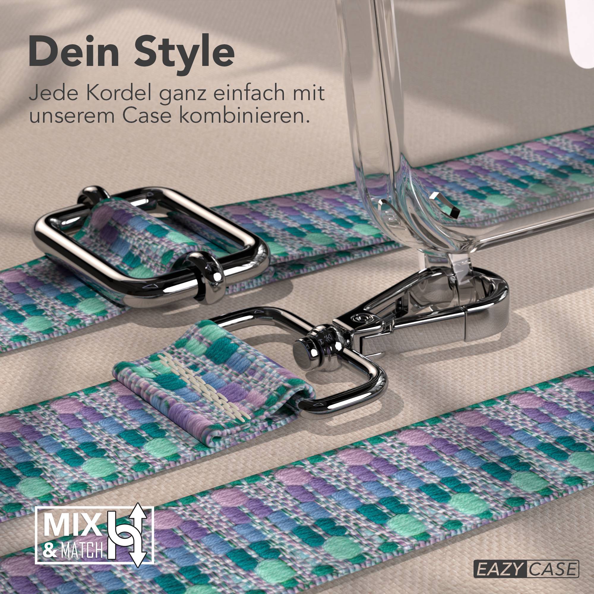 iPhone 15 Pro MagSafe Handykette mit Boho Band verstellbar