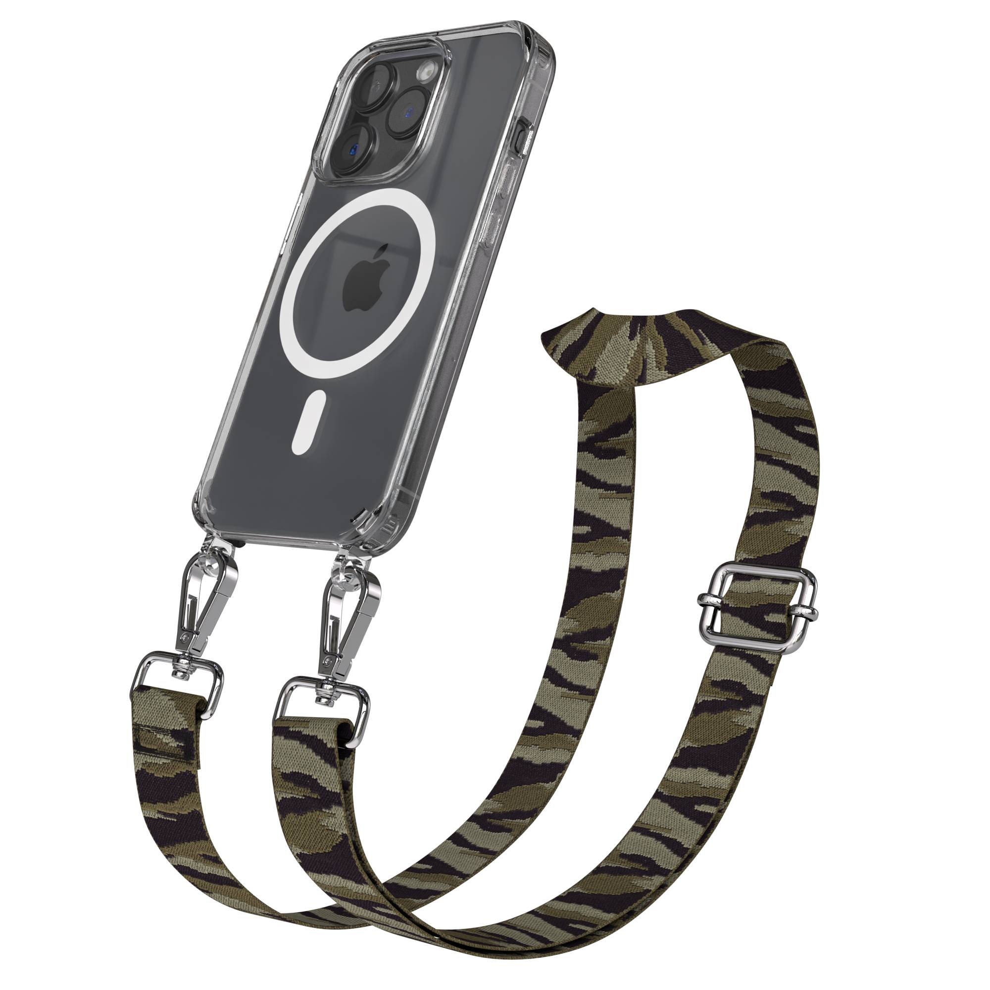 iPhone 15 Pro MagSafe Handykette mit Boho Band verstellbar