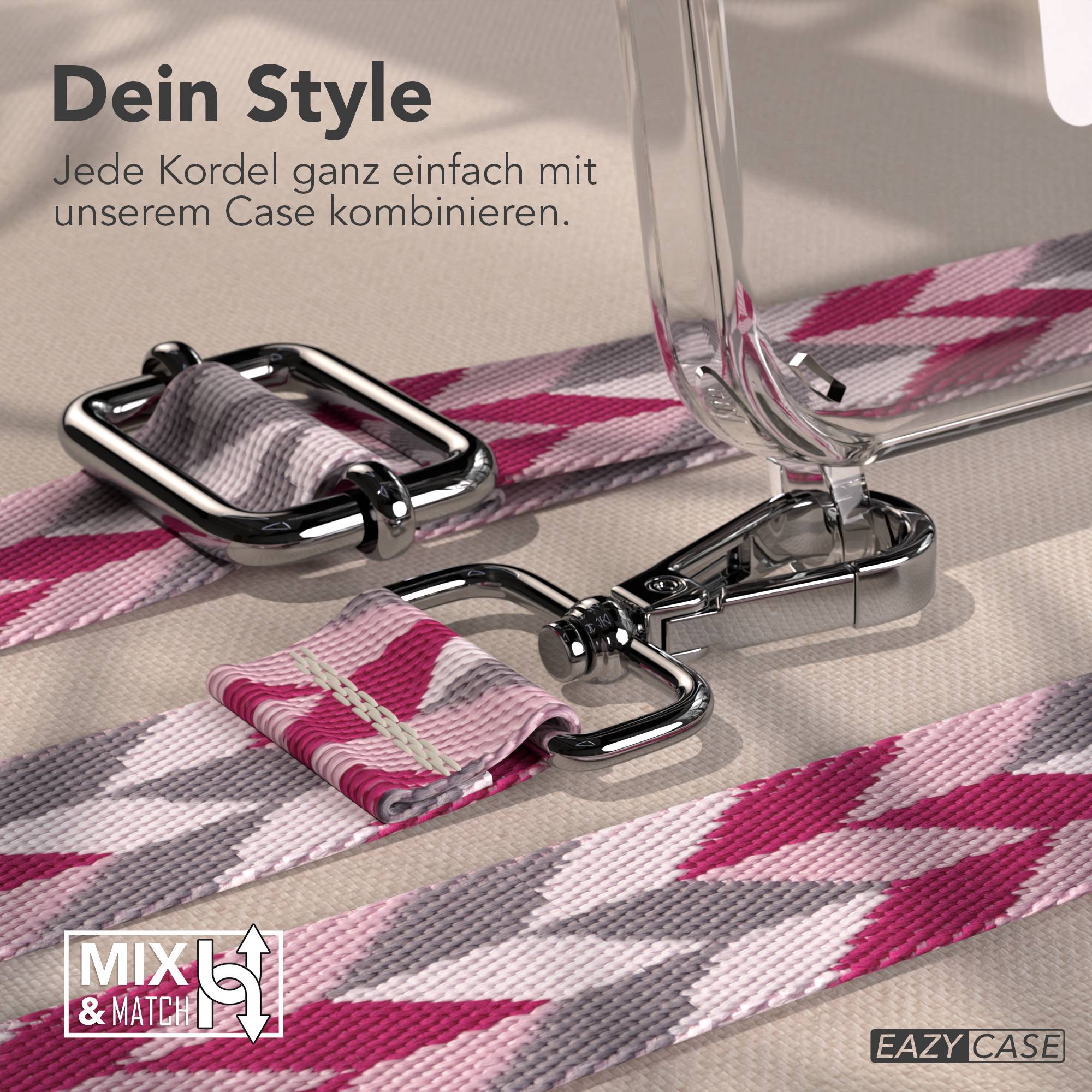 iPhone 15 Pro MagSafe Handykette mit Boho Band verstellbar