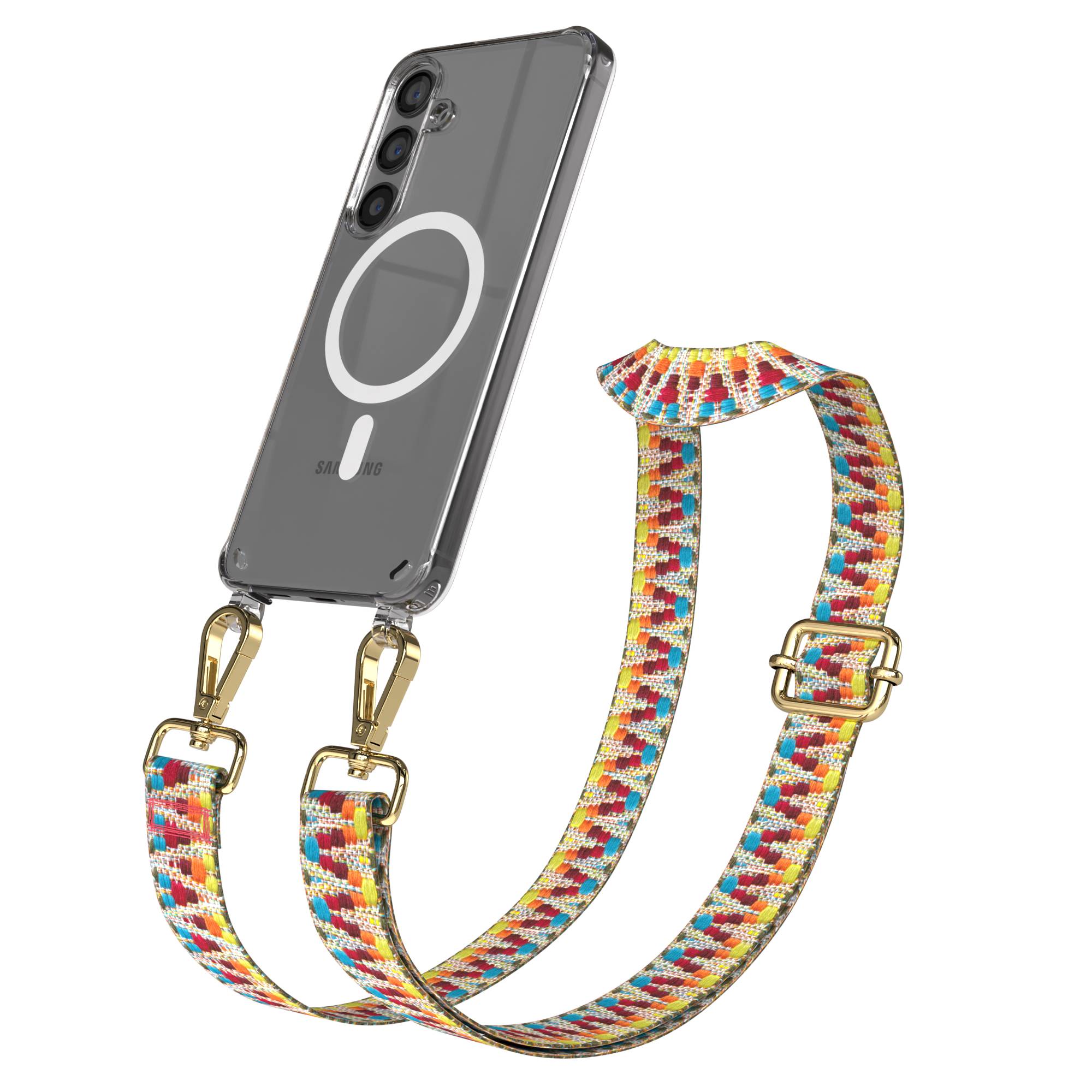 Samsung Galaxy S24 Handykette MagSafe mit Boho Band verstellbar