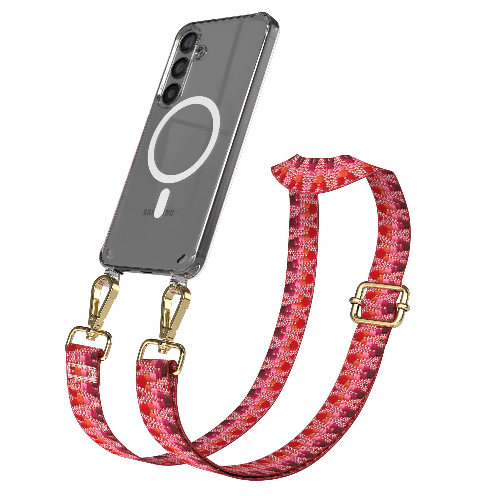 Samsung Galaxy S24 Handykette MagSafe mit Boho Band verstellbar