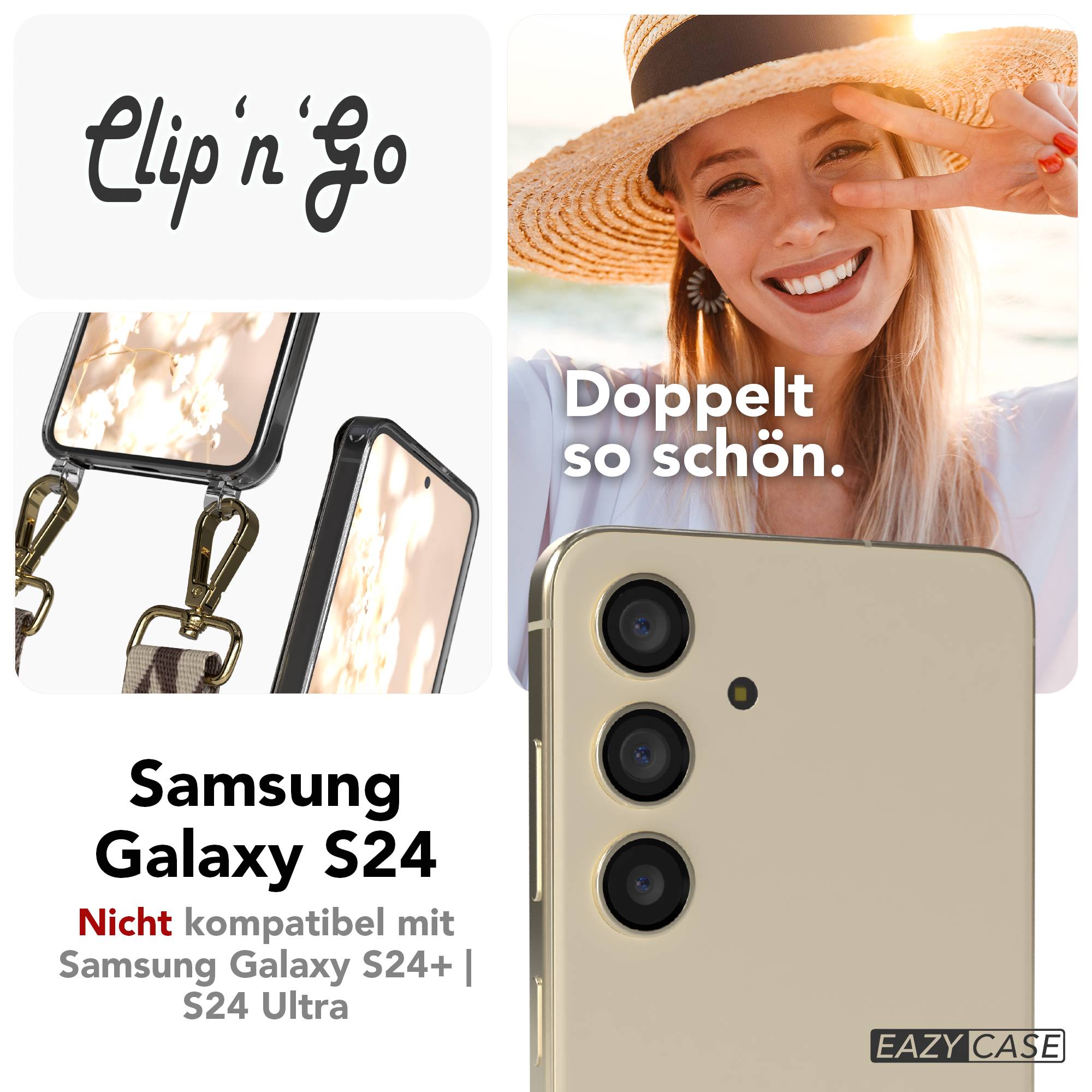 Samsung Galaxy S24 Handykette MagSafe mit Boho Band verstellbar