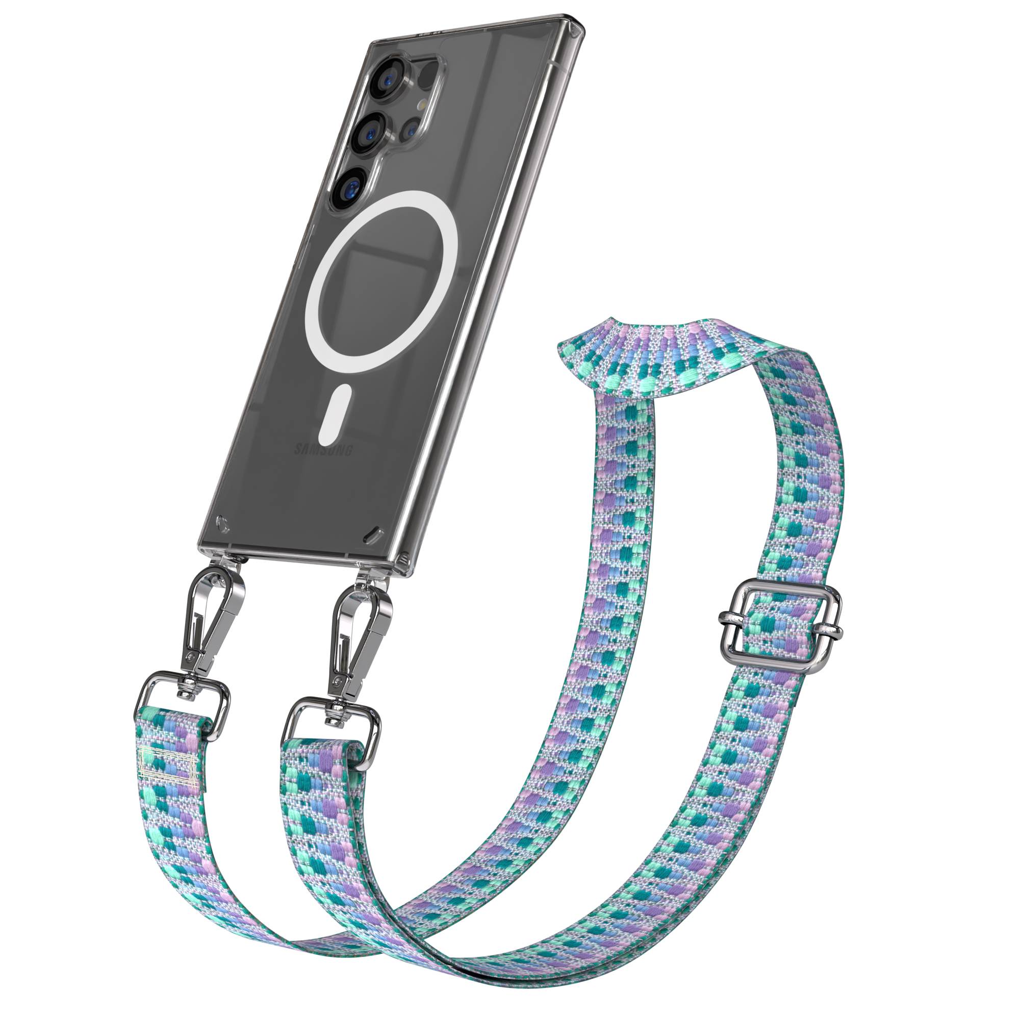 Samsung Galaxy S24 Ultra Handykette MagSafe mit Boho Band verstellbar