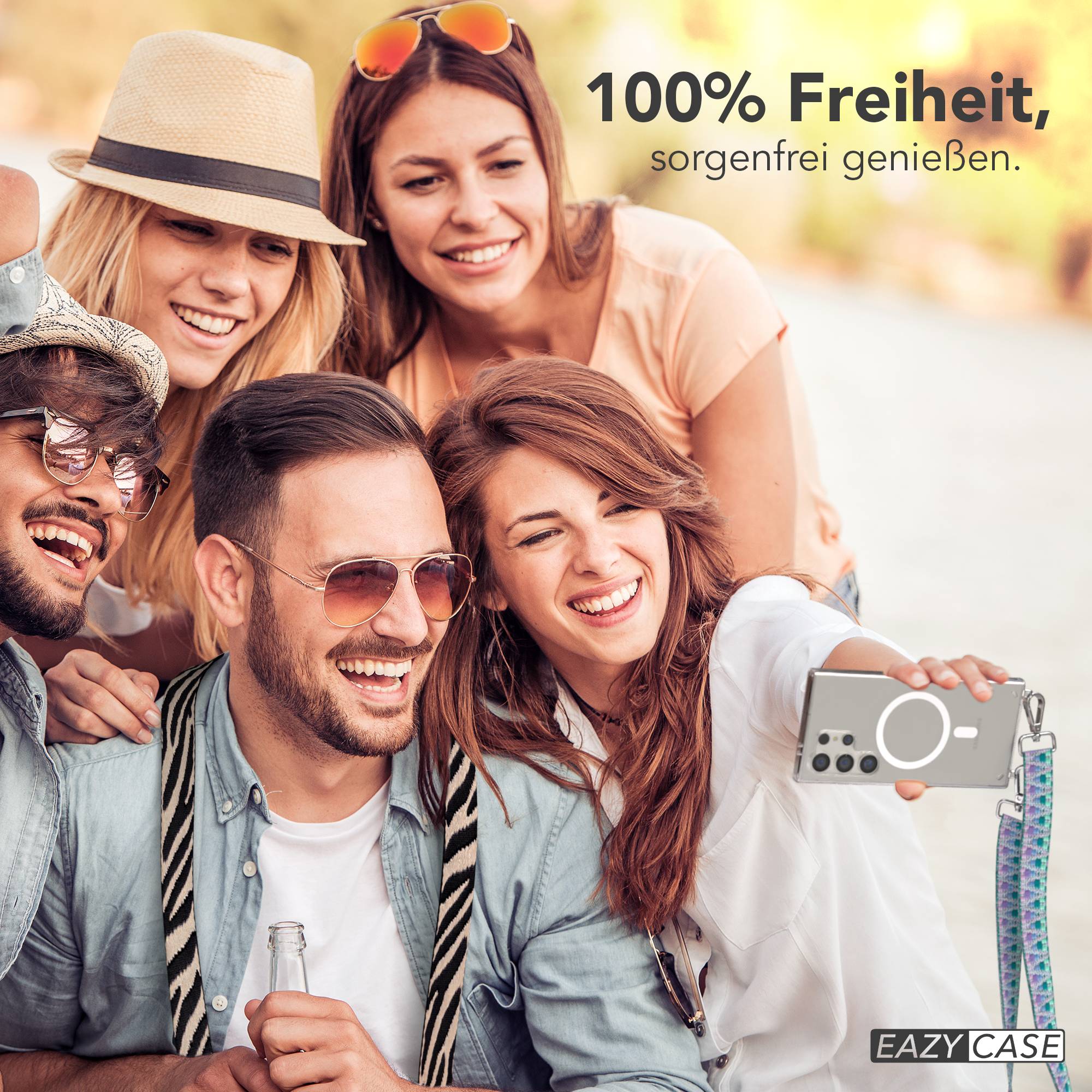Samsung Galaxy S24 Ultra Handykette MagSafe mit Boho Band verstellbar