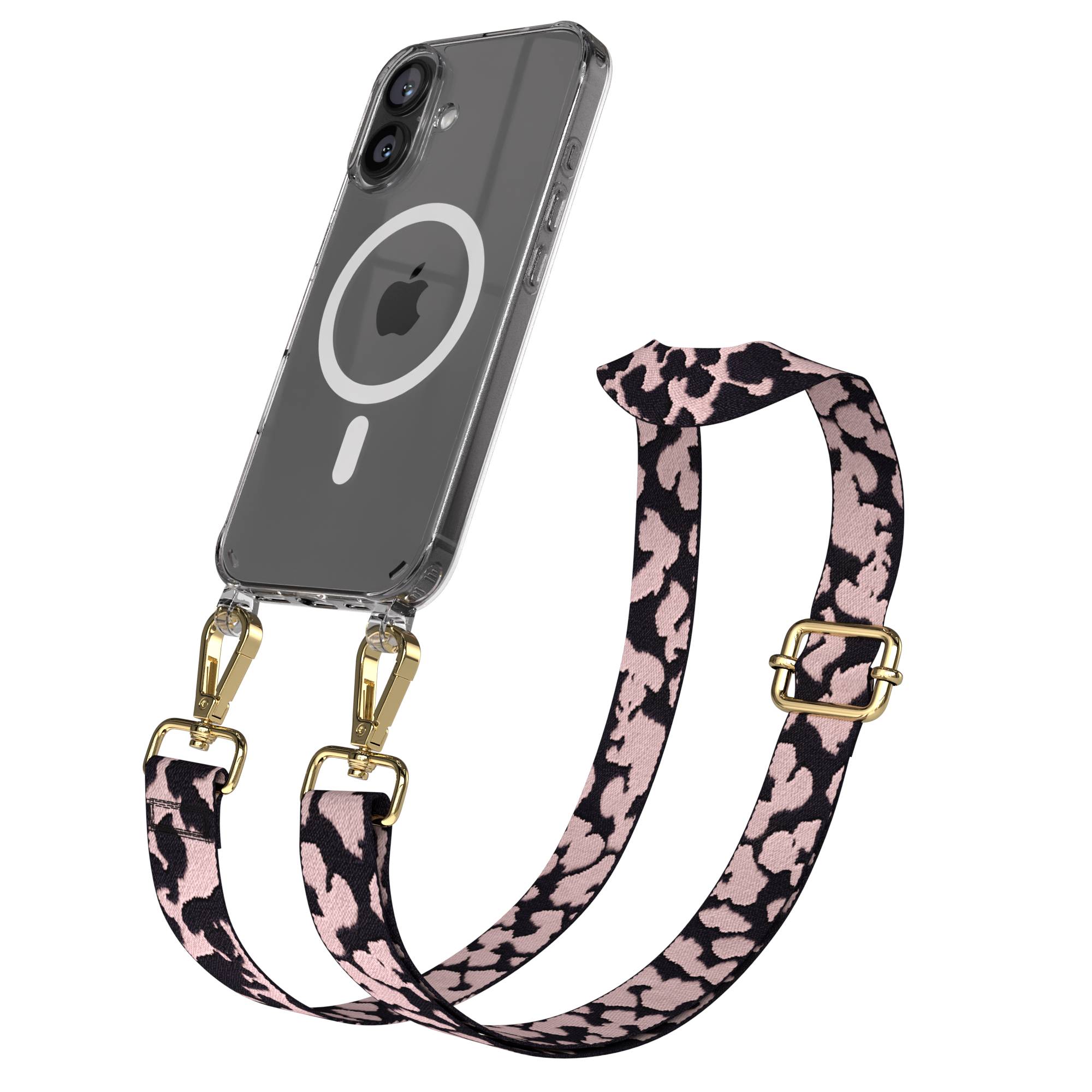iPhone 16 MagSafe Handykette mit Boho Band verstellbar Umhängekette