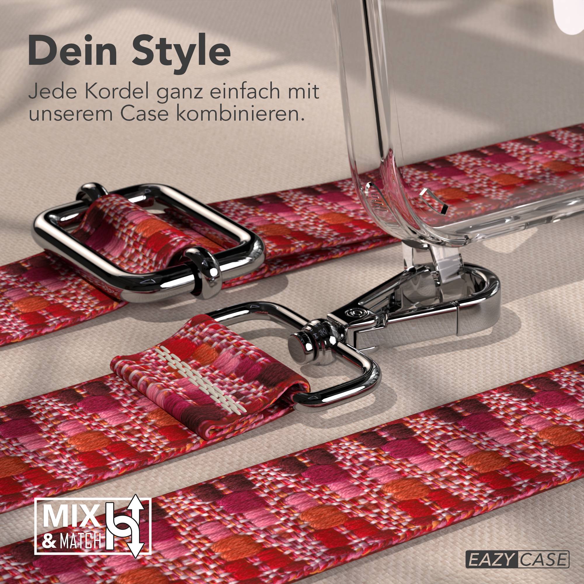 iPhone 16 MagSafe Handykette mit Boho Band verstellbar Umhängekette