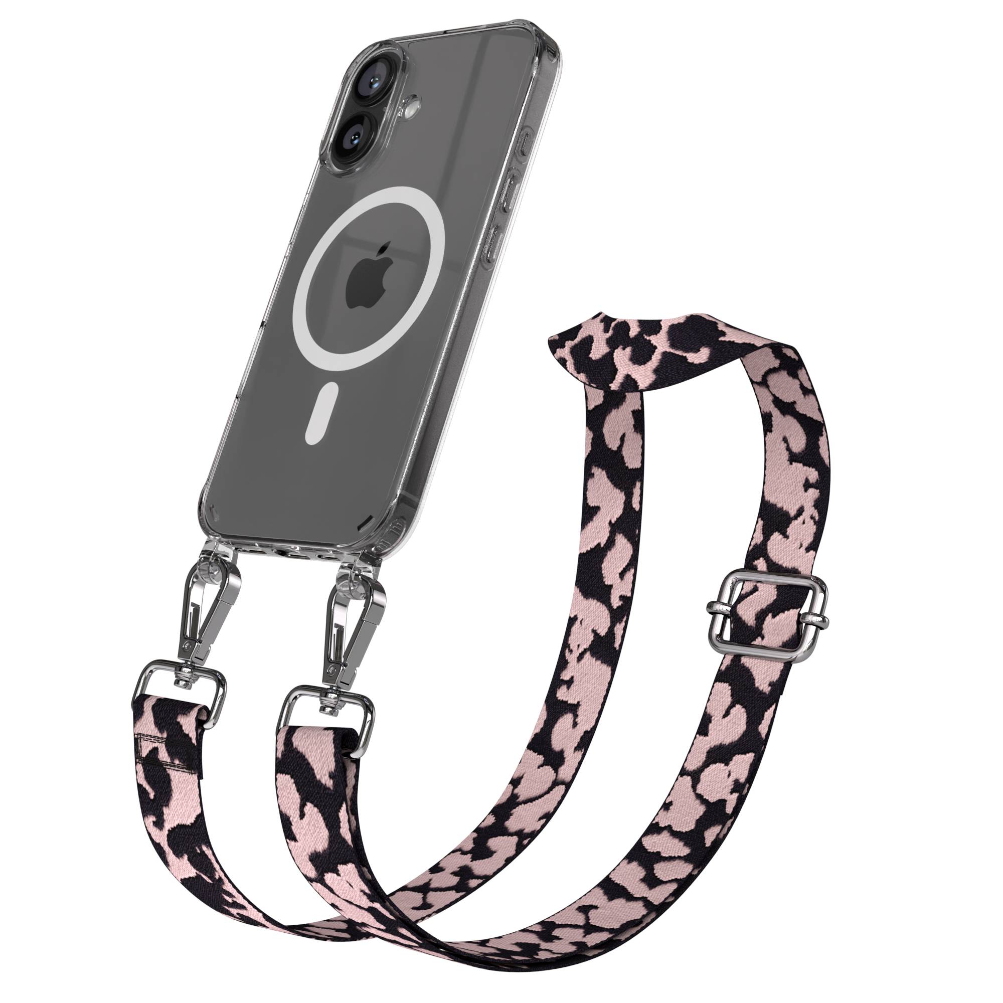 iPhone 16 MagSafe Handykette mit Boho Band verstellbar Umhängekette
