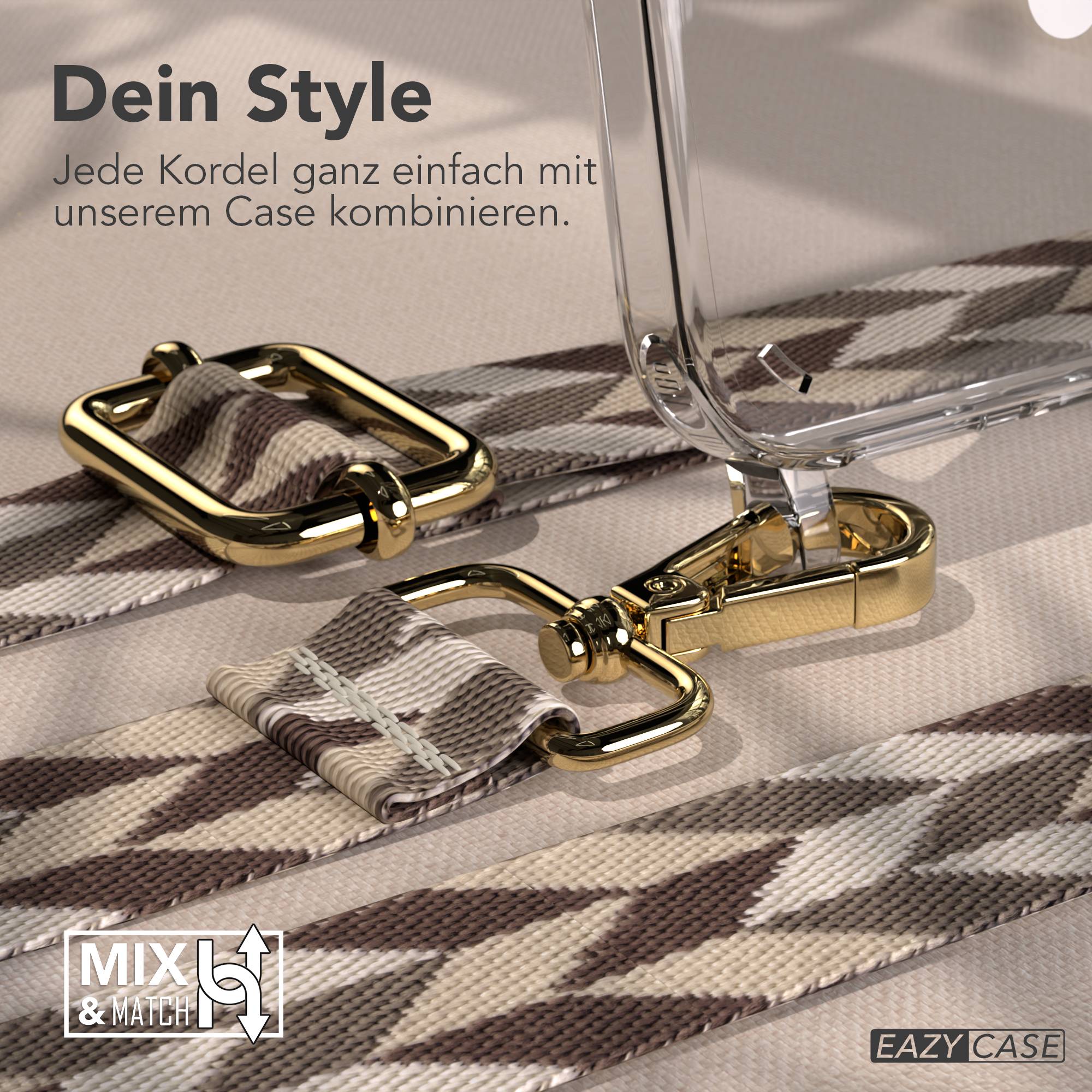 iPhone 16 Plus MagSafe Handykette mit Boho Band verstellbar