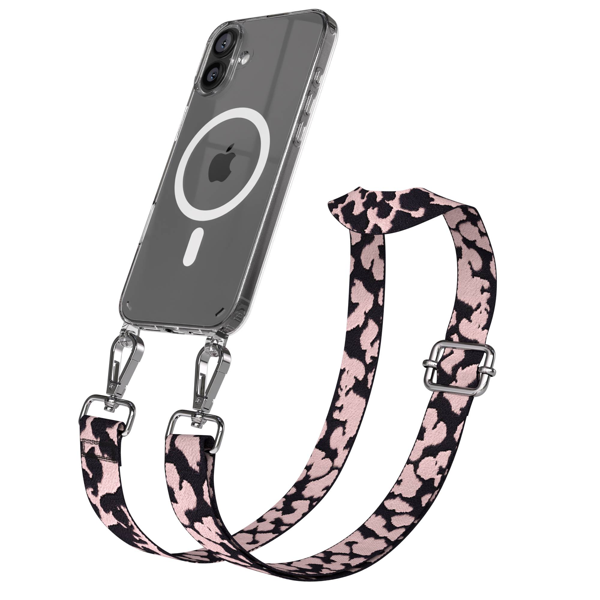 iPhone 16 Plus MagSafe Handykette mit Boho Band verstellbar