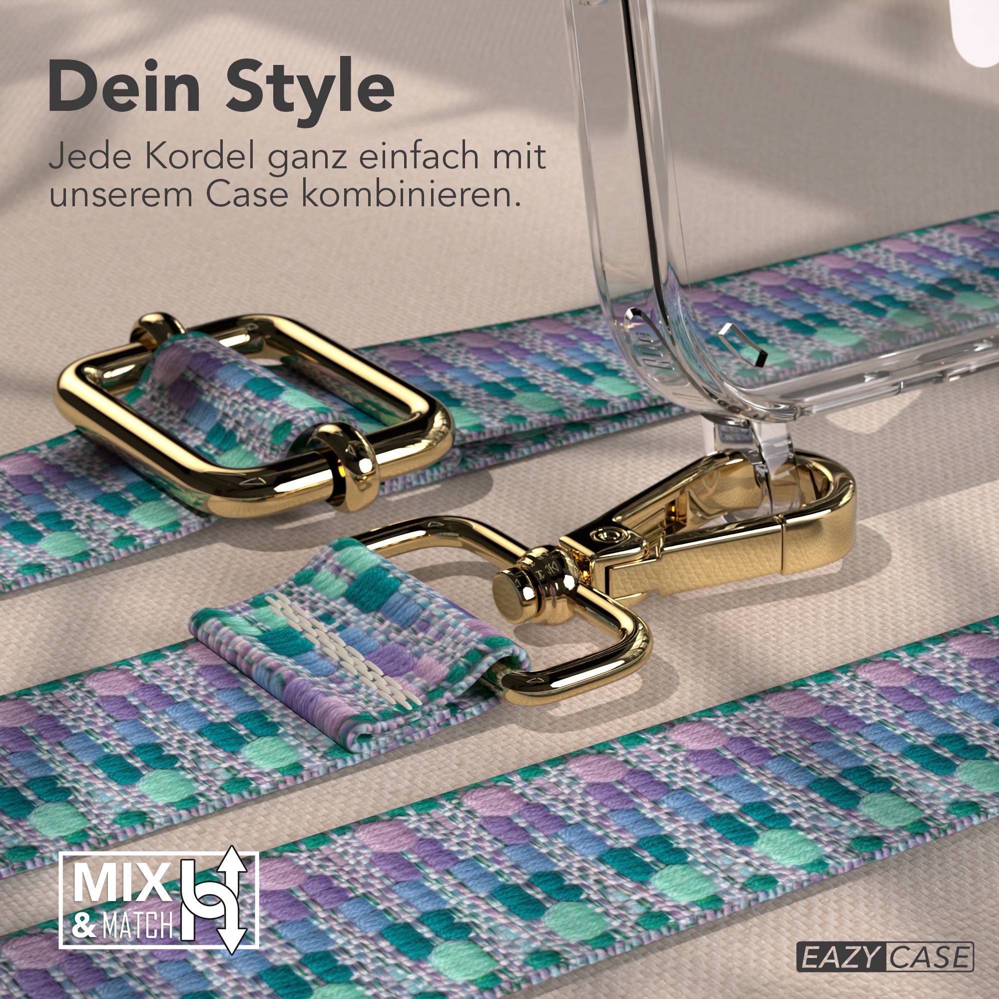 iPhone 16 Pro MagSafe Handykette mit Boho Band Umhängeband