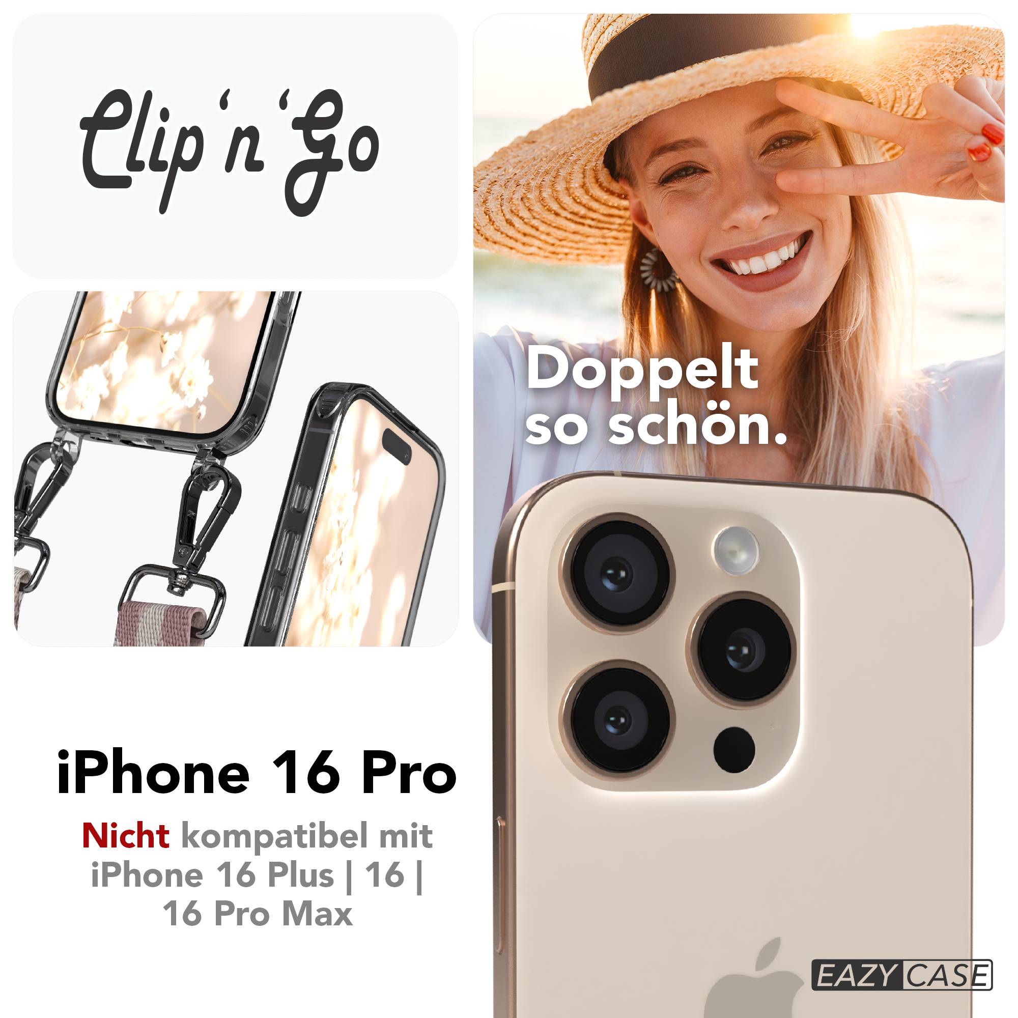 iPhone 16 Pro MagSafe Handykette mit Boho Band Umhängeband