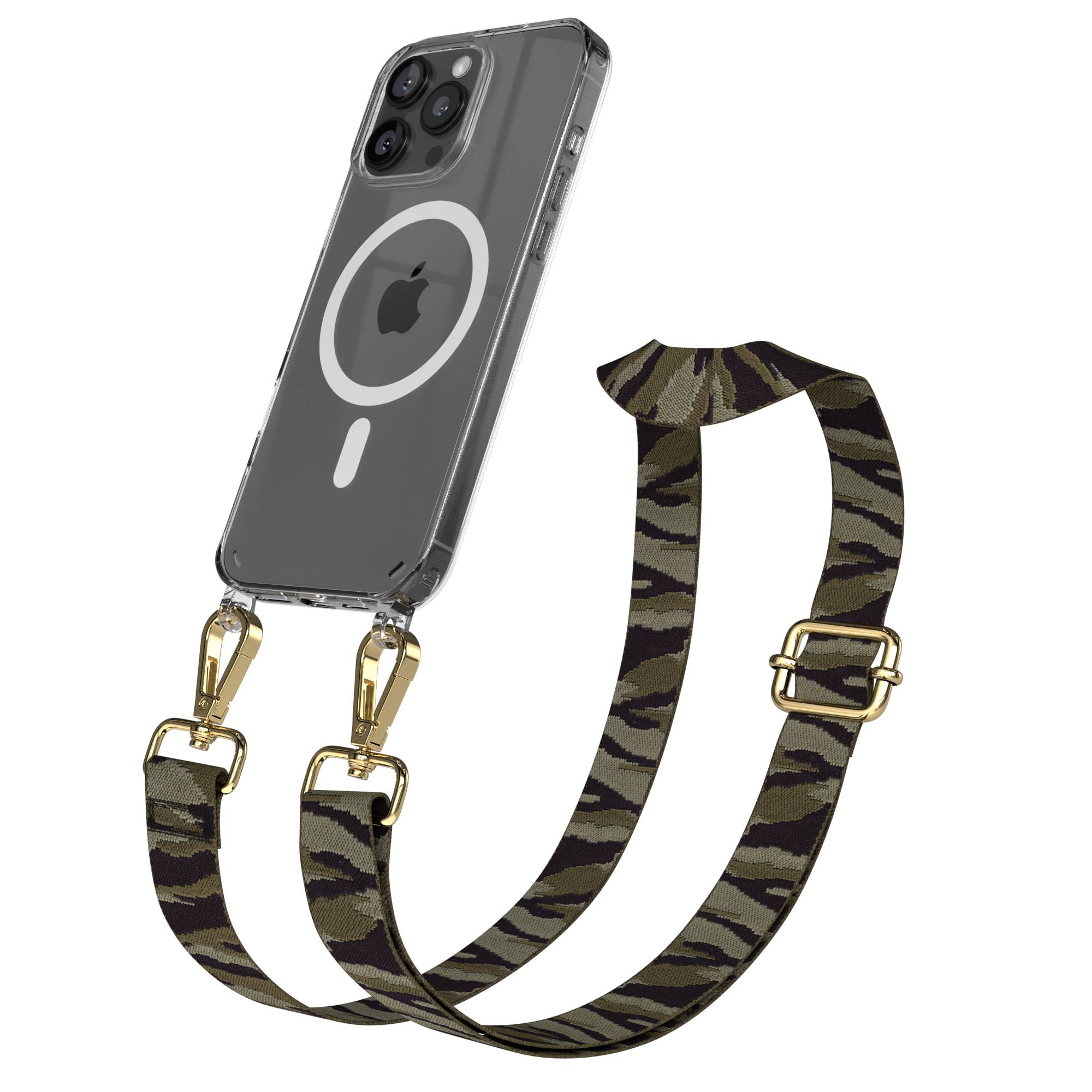 iPhone 16 Pro Max MagSafe Handykette mit verstellbarem Boho Trageriemen