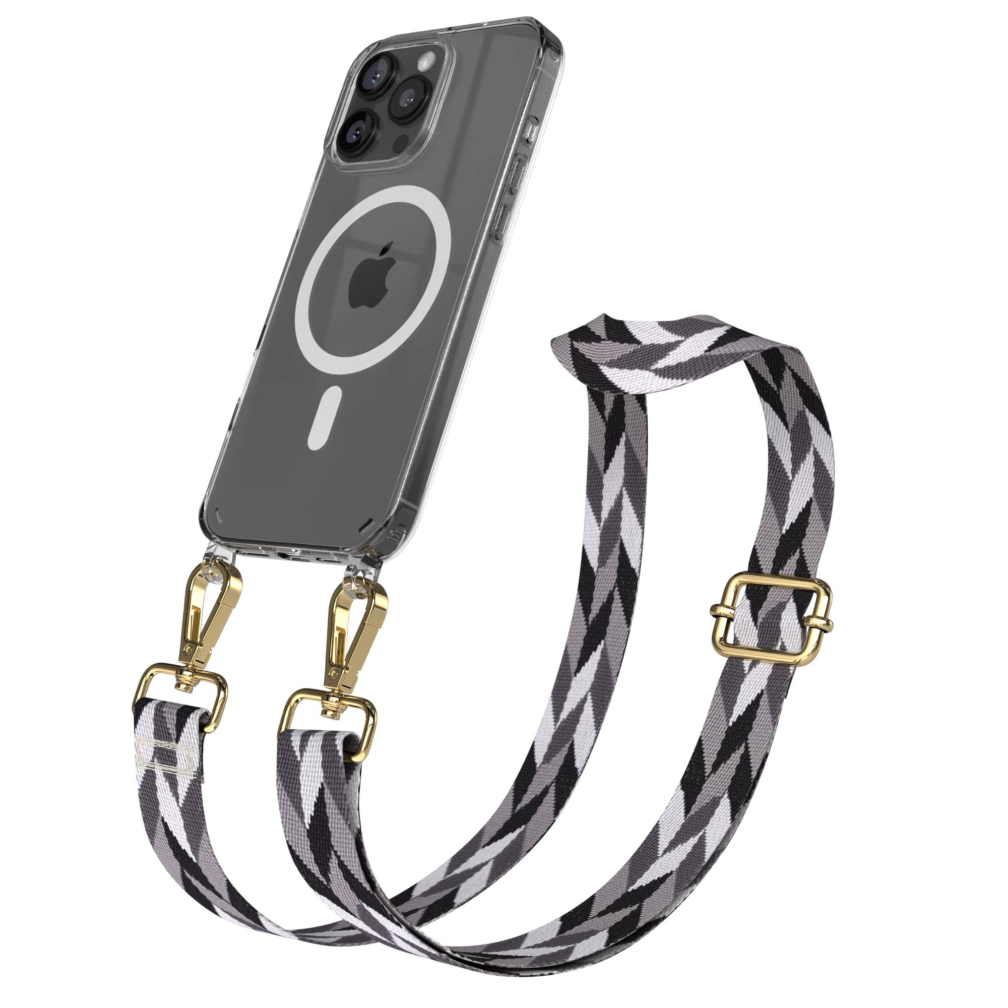 iPhone 16 Pro Max MagSafe Handykette mit verstellbarem Boho Trageriemen