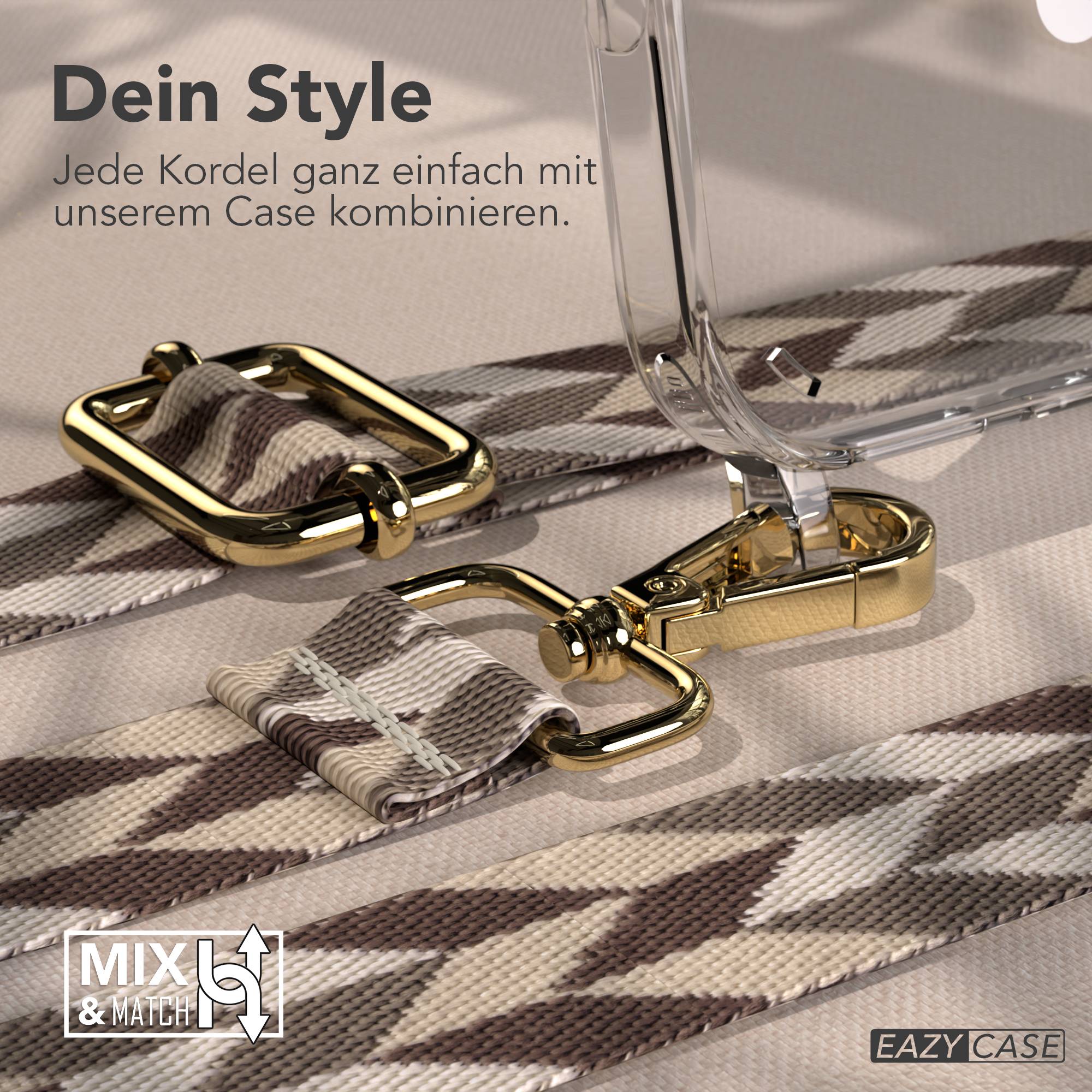 iPhone 16 Pro Max MagSafe Handykette mit verstellbarem Boho Trageriemen