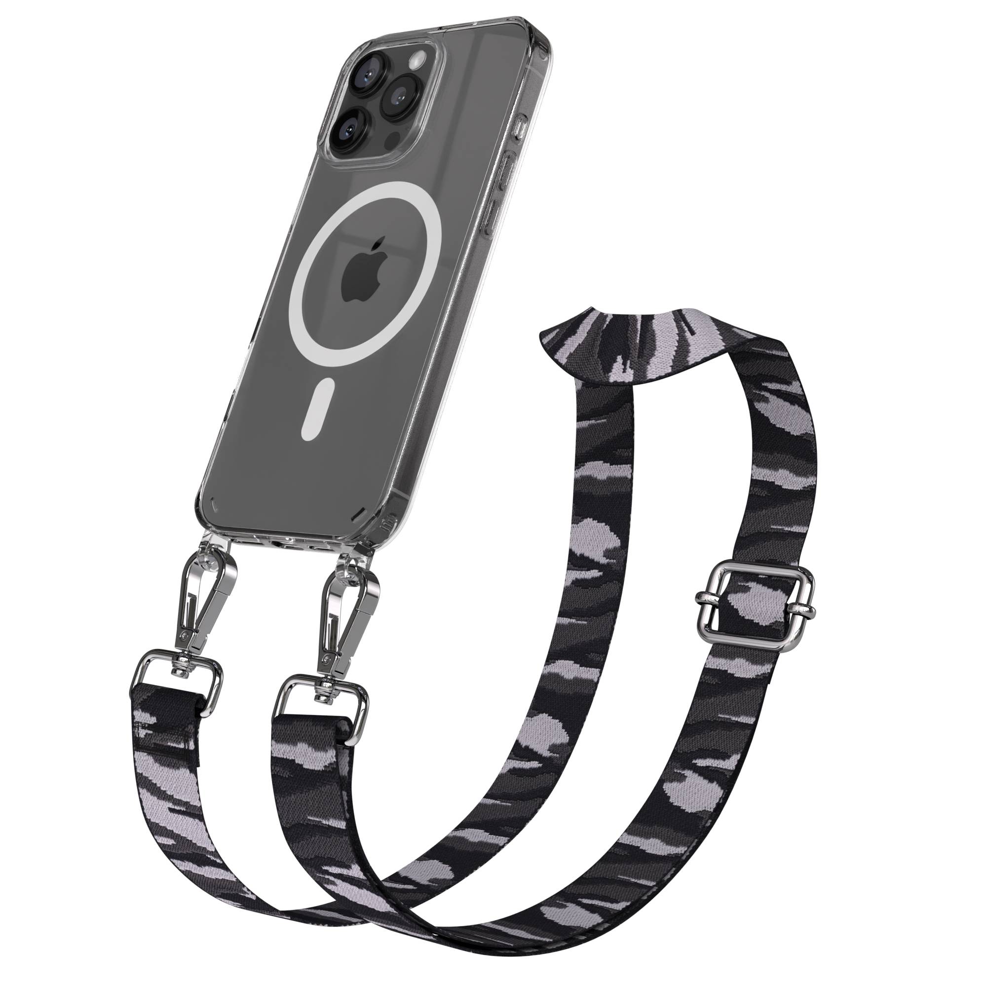 iPhone 16 Pro Max MagSafe Handykette mit verstellbarem Boho Trageriemen