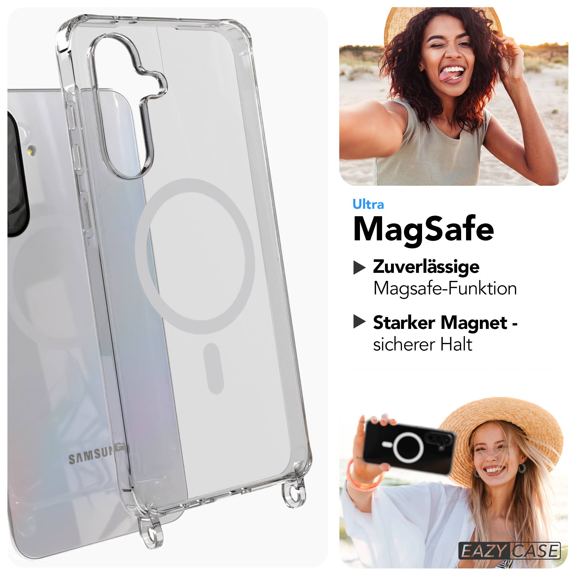 Samsung Galaxy A36 Handykette MagSafe Hülle mit verstellbarem Boho Trageriemen