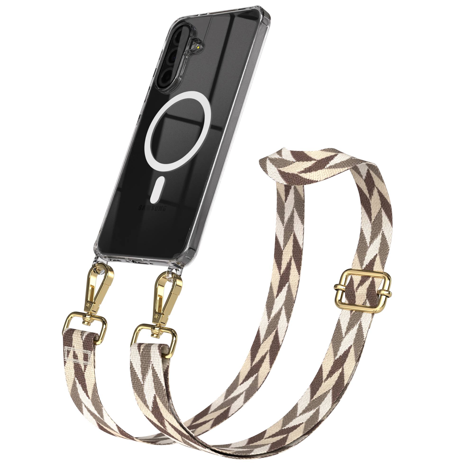 Samsung Galaxy A36 Handykette MagSafe Hülle mit verstellbarem Boho Trageriemen