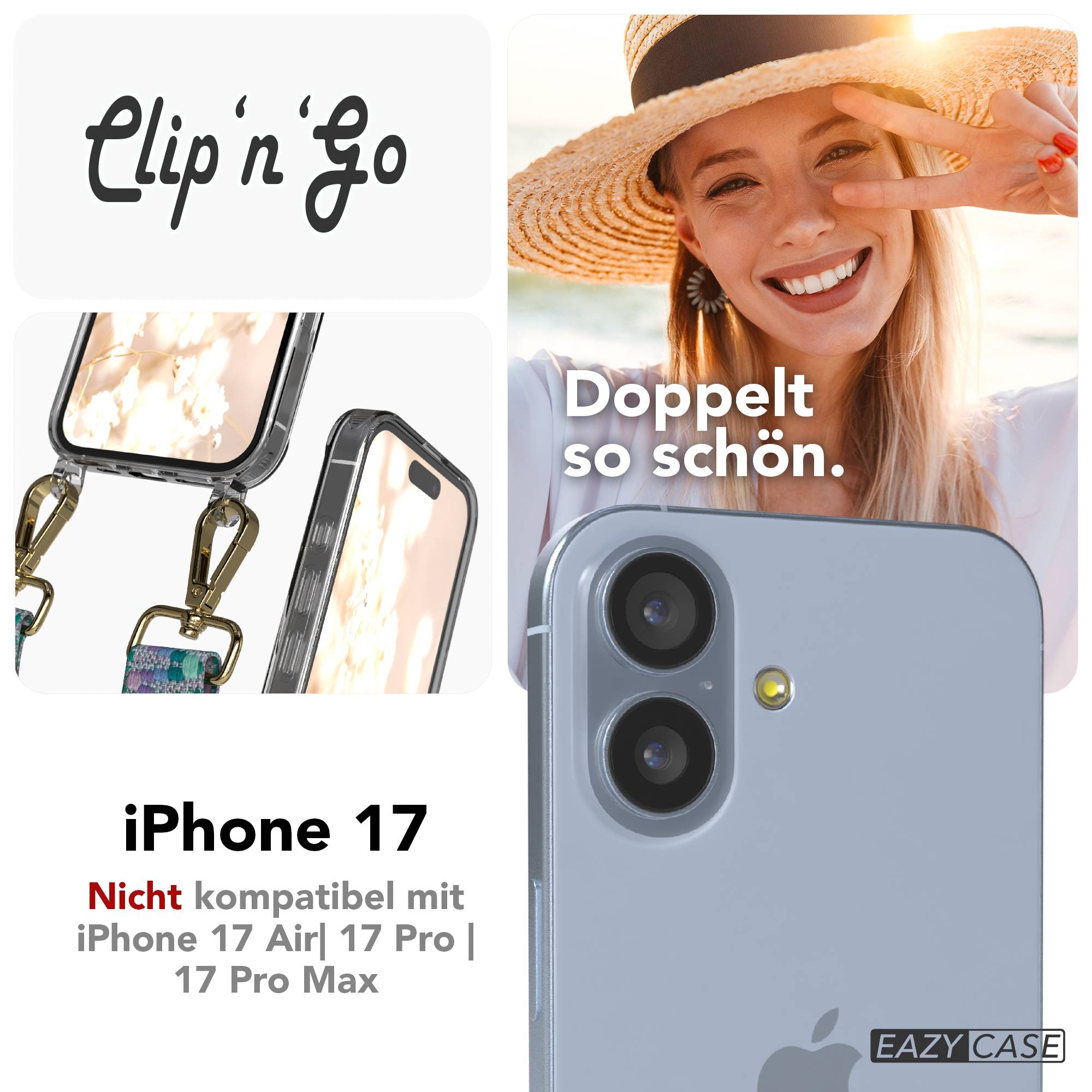 iPhone 17 MagSafe Handykette mit Boho Band verstellbar EAZY CASE