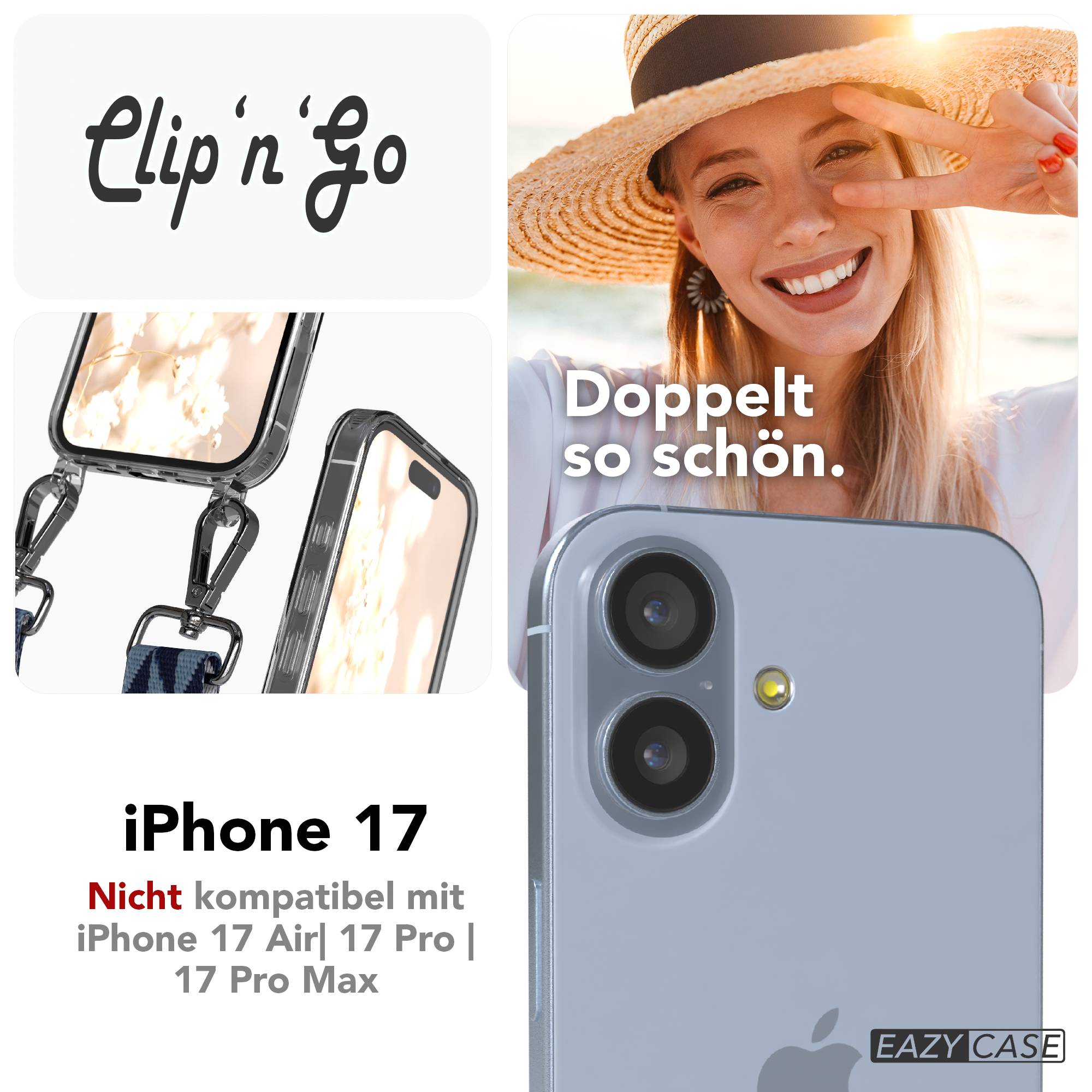 iPhone 17 MagSafe Handykette mit Boho Band verstellbar EAZY CASE