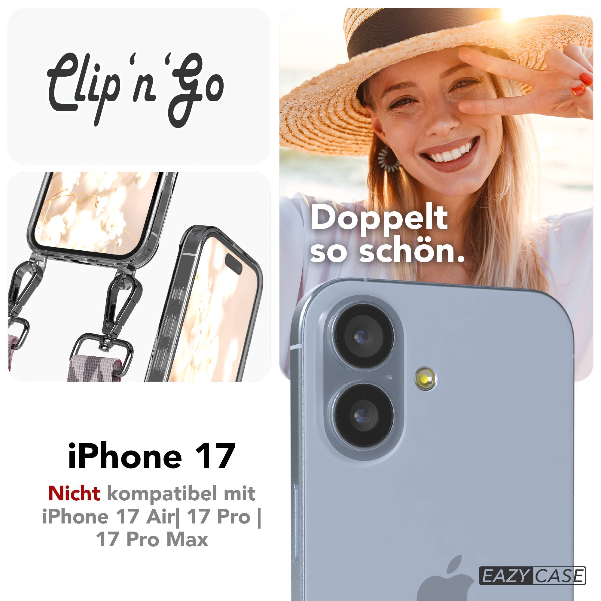iPhone 17 MagSafe Handykette mit Boho Band verstellbar EAZY CASE