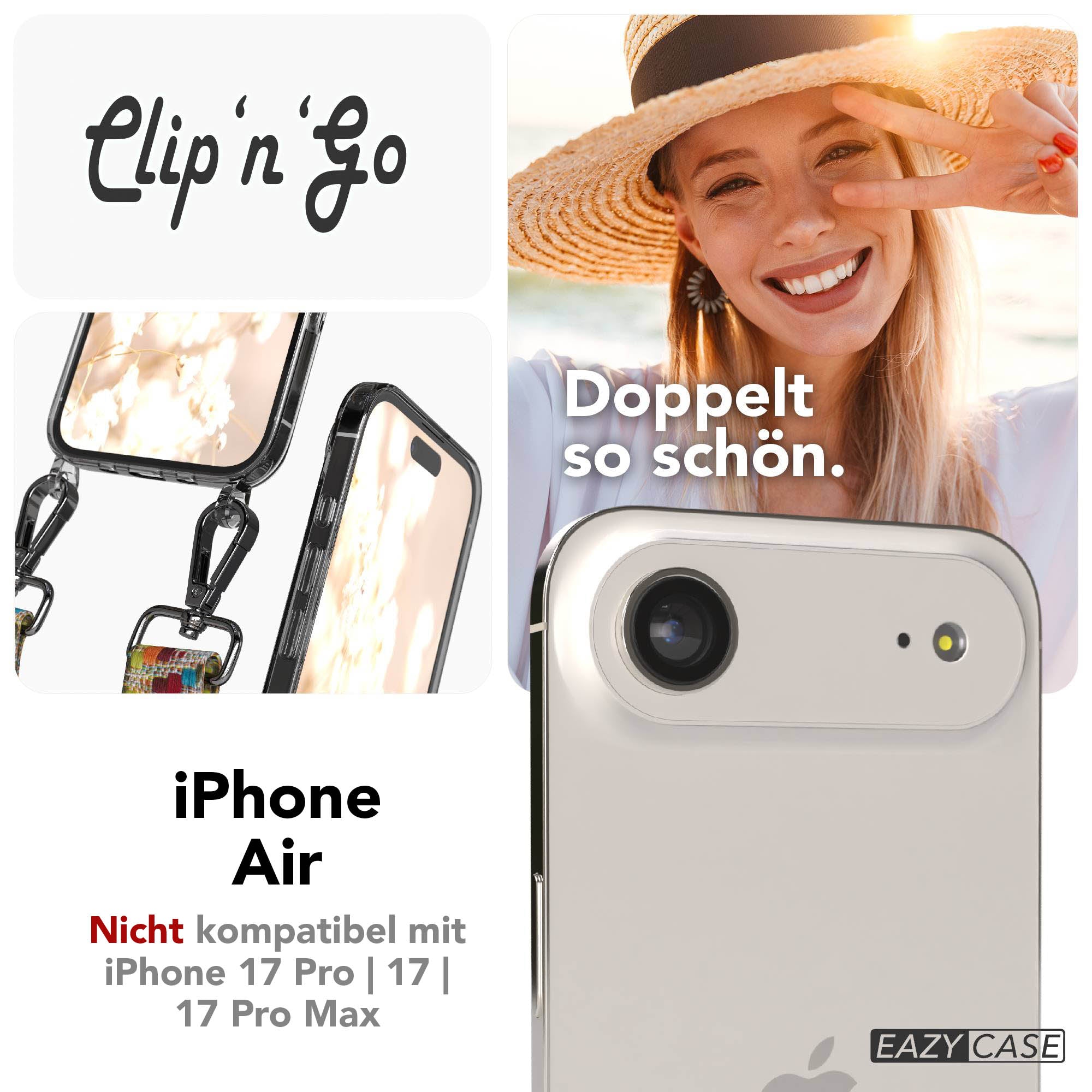 iPhone Air MagSafe Handykette mit Boho Band verstellbar