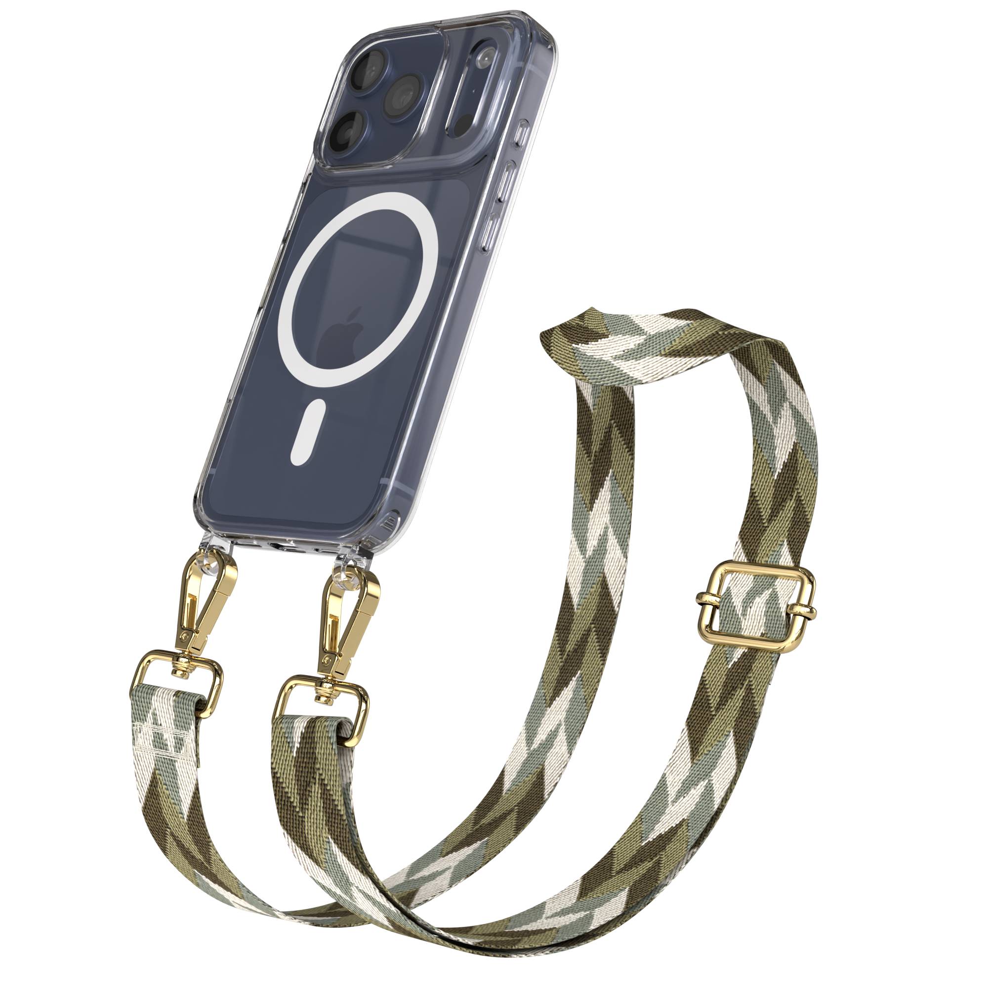 iPhone 17 Pro MagSafe Handykette mit verstellbarem Boho Band Tragekette