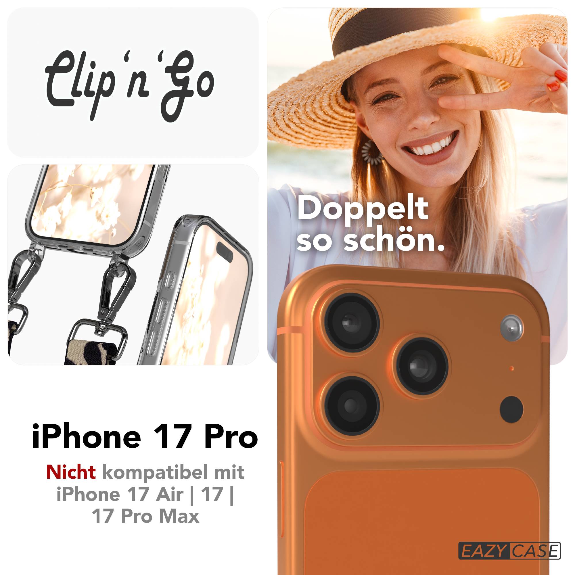 iPhone 17 Pro MagSafe Handykette mit verstellbarem Boho Band Tragekette