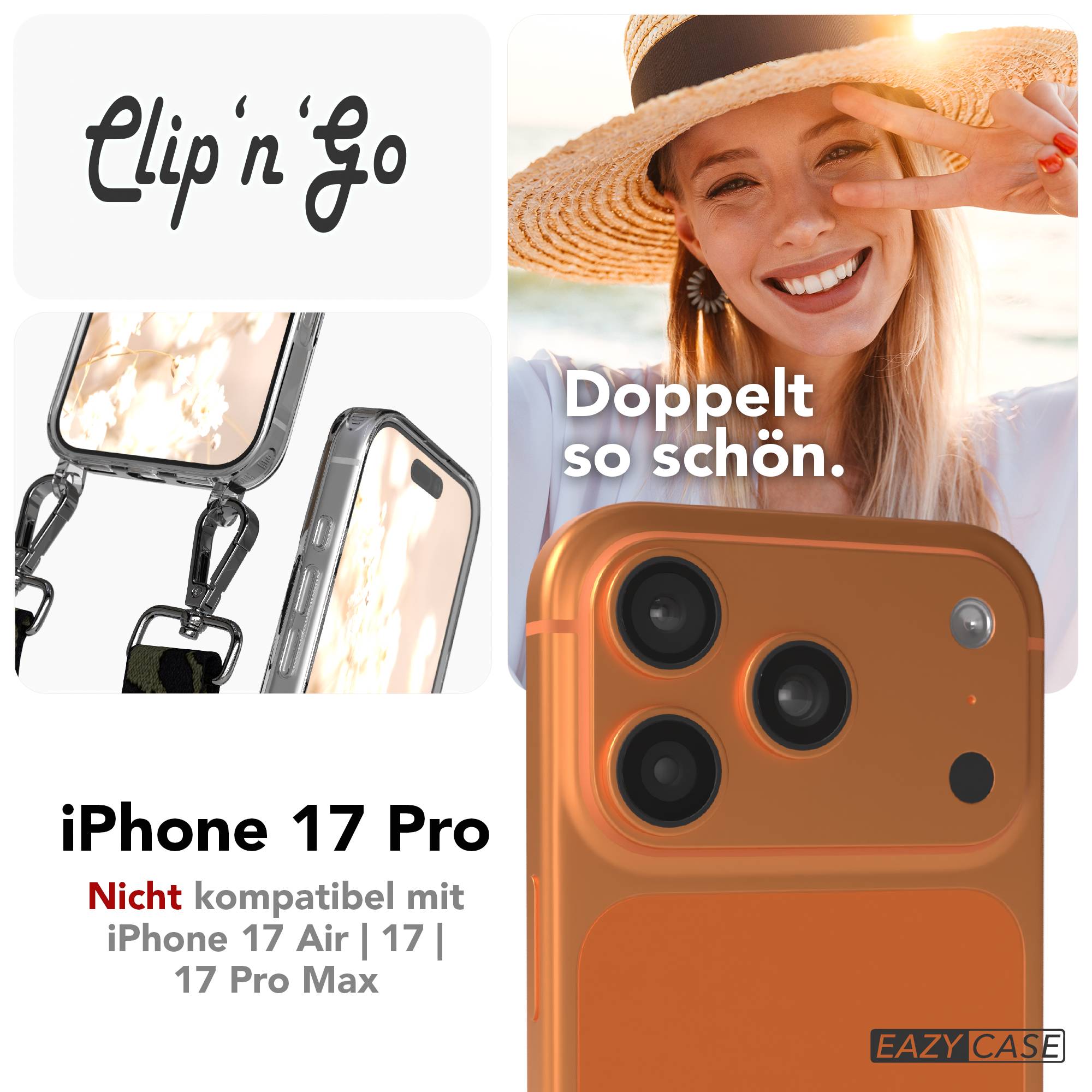 iPhone 17 Pro MagSafe Handykette mit verstellbarem Boho Band Tragekette