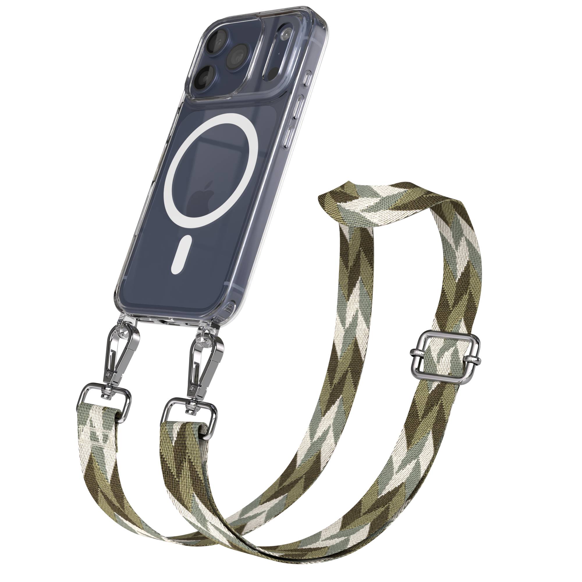 iPhone 17 Pro MagSafe Handykette mit verstellbarem Boho Band Tragekette