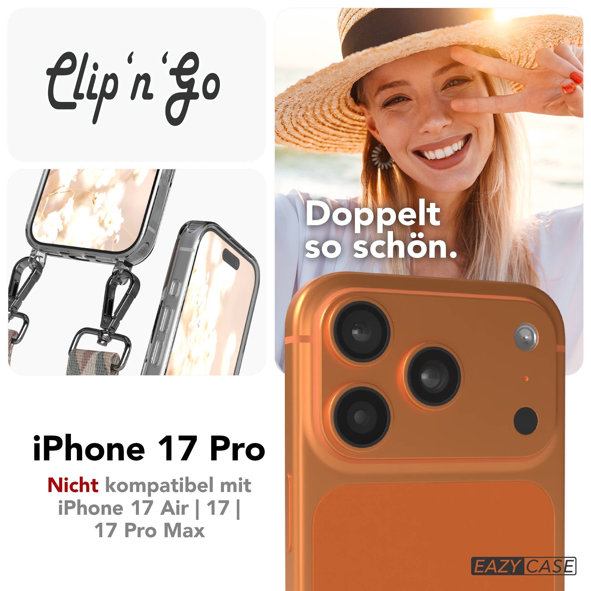 iPhone 17 Pro MagSafe Handykette mit verstellbarem Boho Band Tragekette