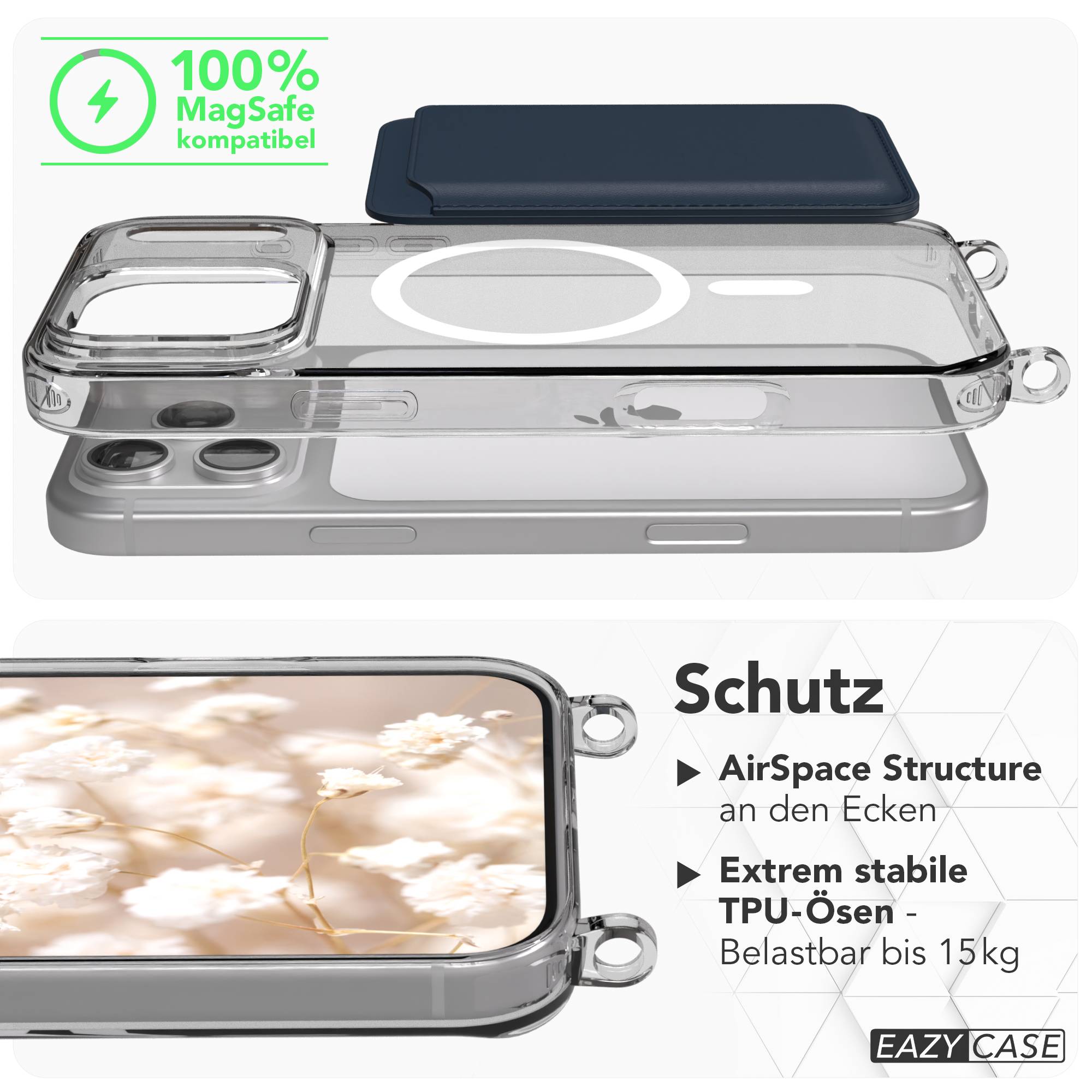 iPhone 17 Pro Max Handykette mit MagSafe und verstellbarem Boho Band