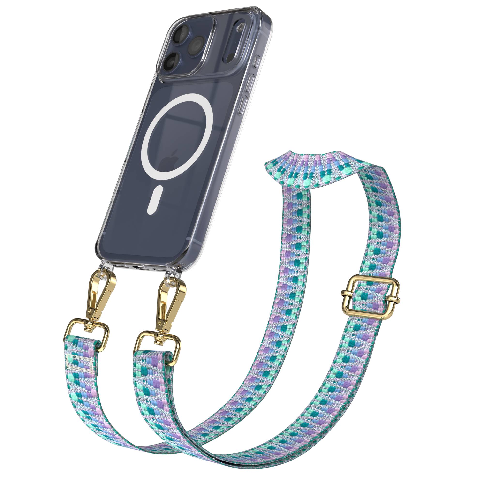 iPhone 17 Pro Max Handykette mit MagSafe und verstellbarem Boho Band