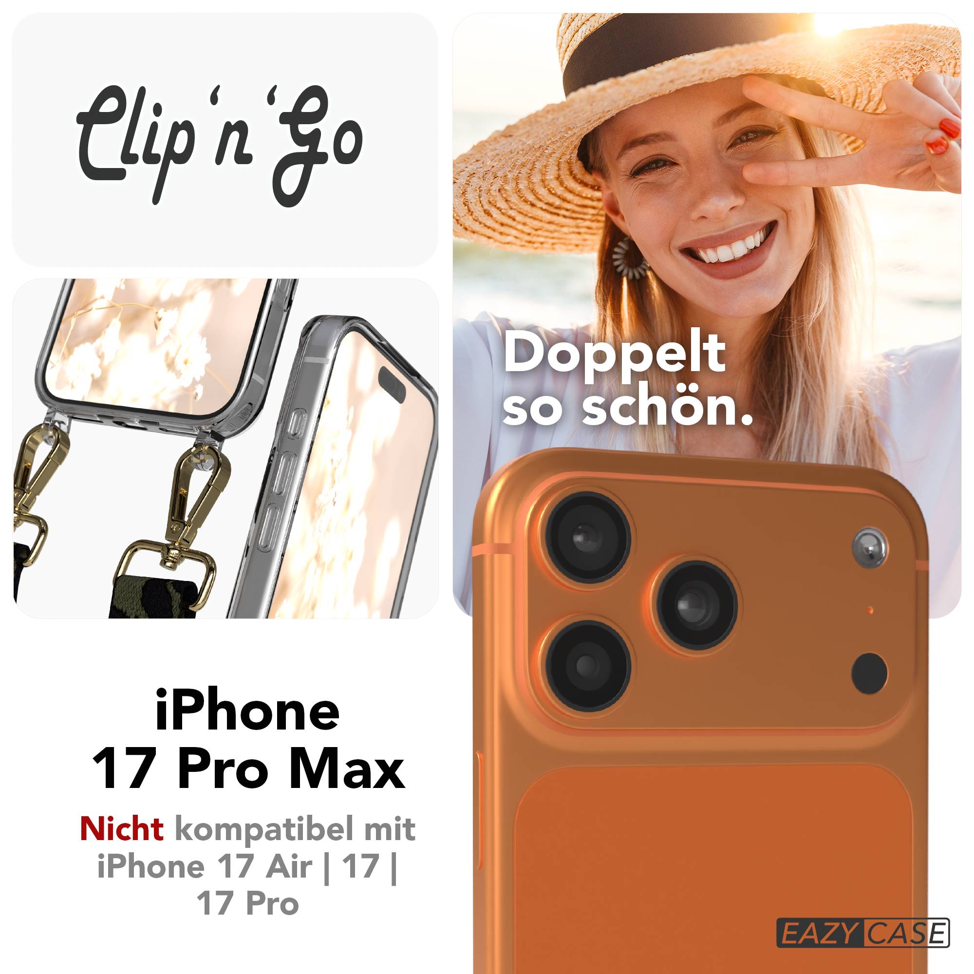 iPhone 17 Pro Max Handykette mit MagSafe und verstellbarem Boho Band