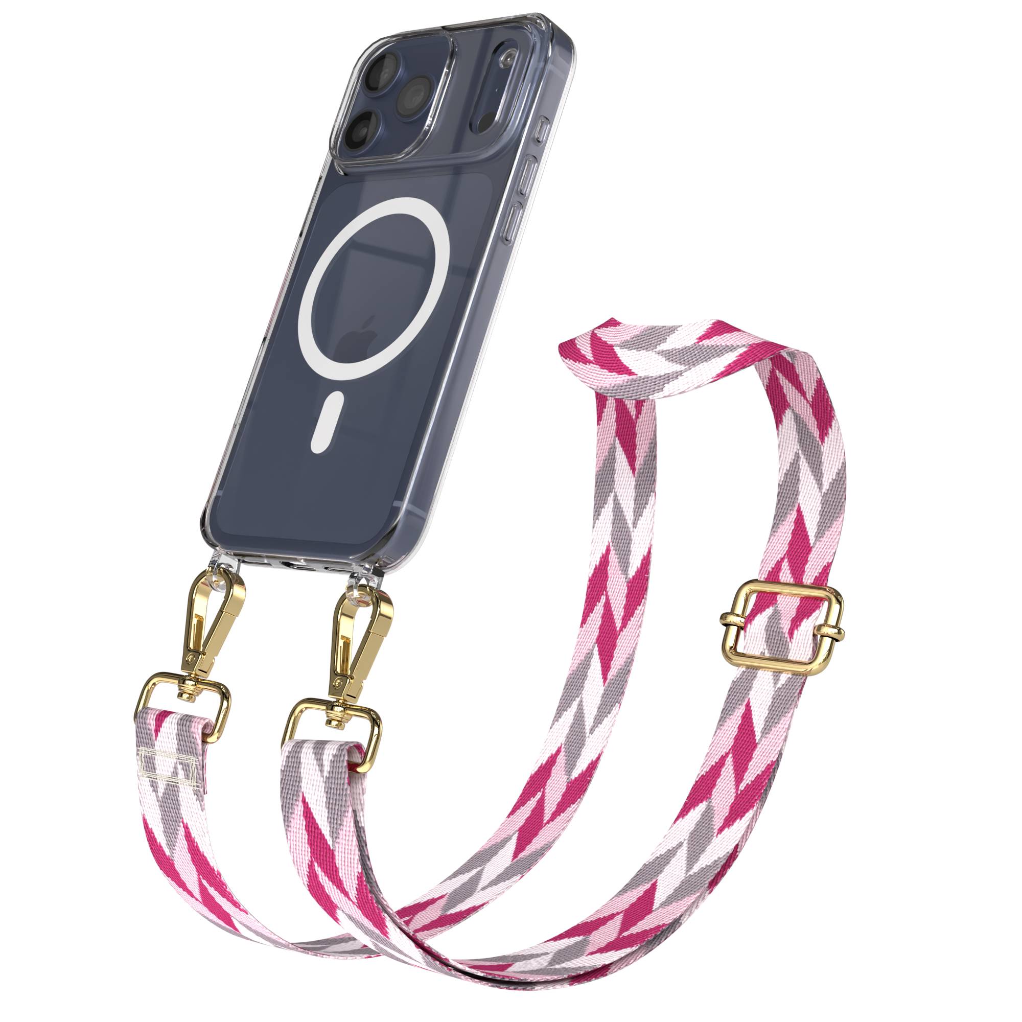 iPhone 17 Pro Max Handykette mit MagSafe und verstellbarem Boho Band