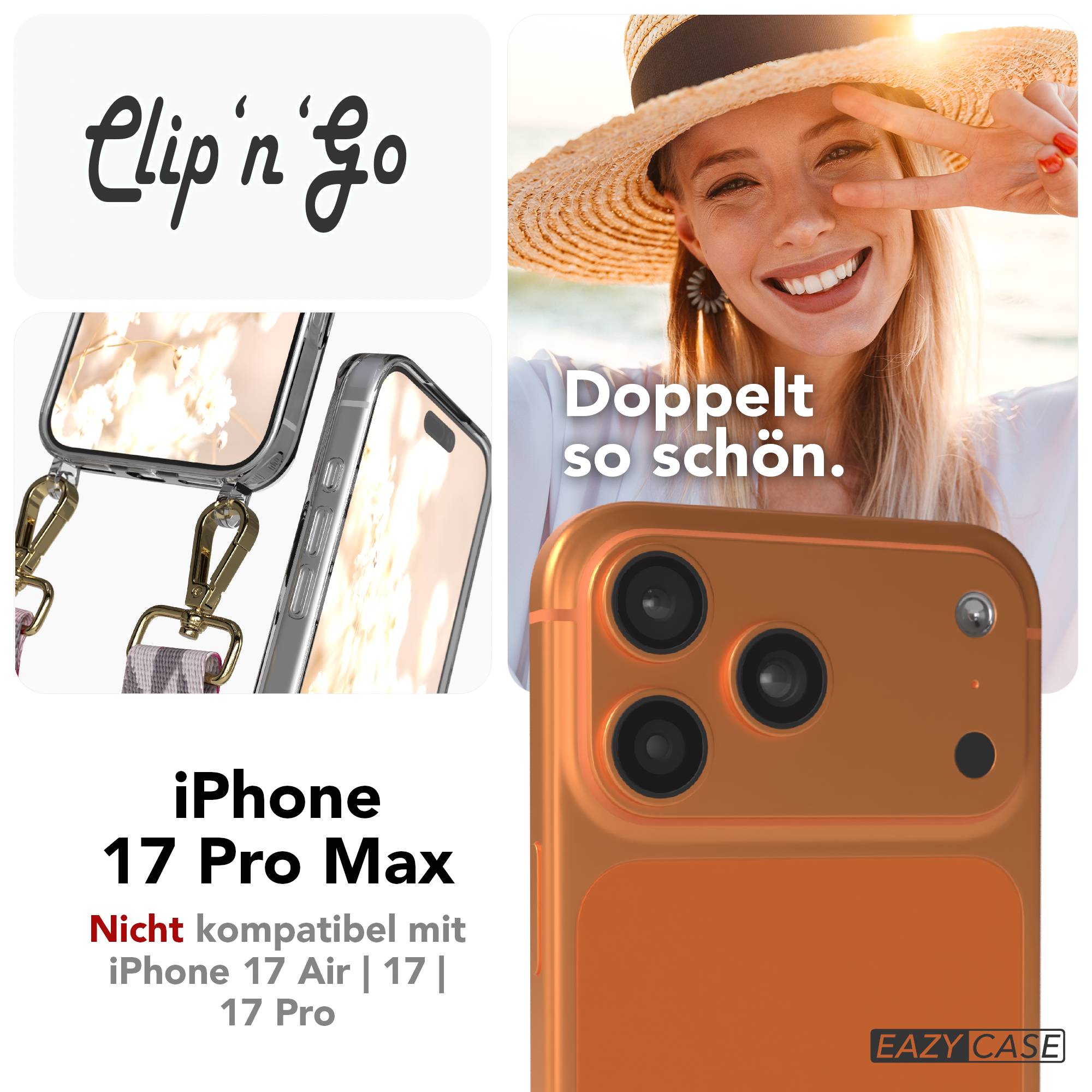 iPhone 17 Pro Max Handykette mit MagSafe und verstellbarem Boho Band