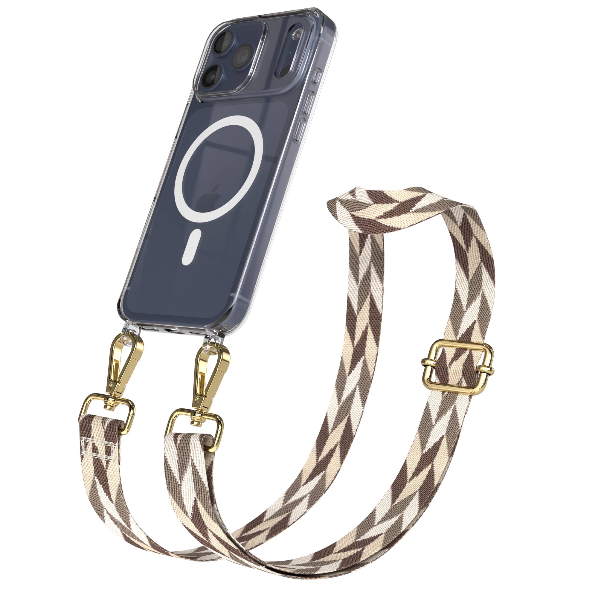 iPhone 17 Pro Max Handykette mit MagSafe und verstellbarem Boho Band