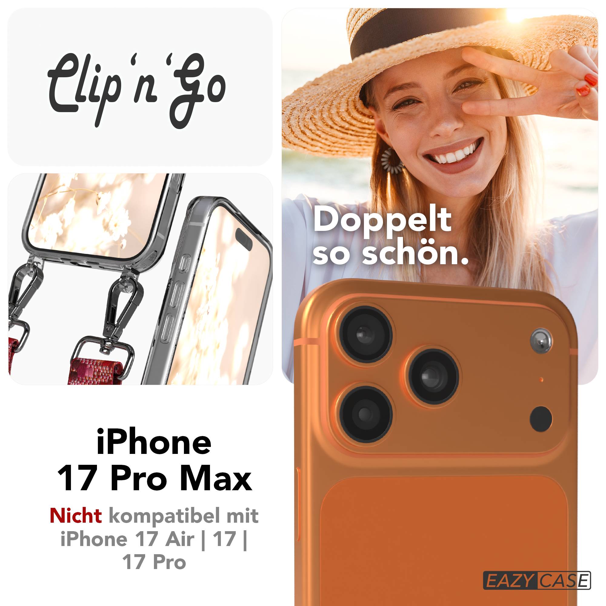 iPhone 17 Pro Max Handykette mit MagSafe und verstellbarem Boho Band