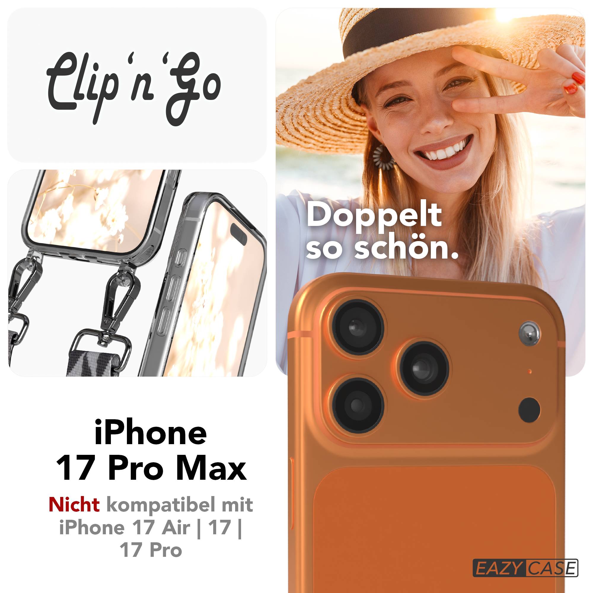 iPhone 17 Pro Max Handykette mit MagSafe und verstellbarem Boho Band