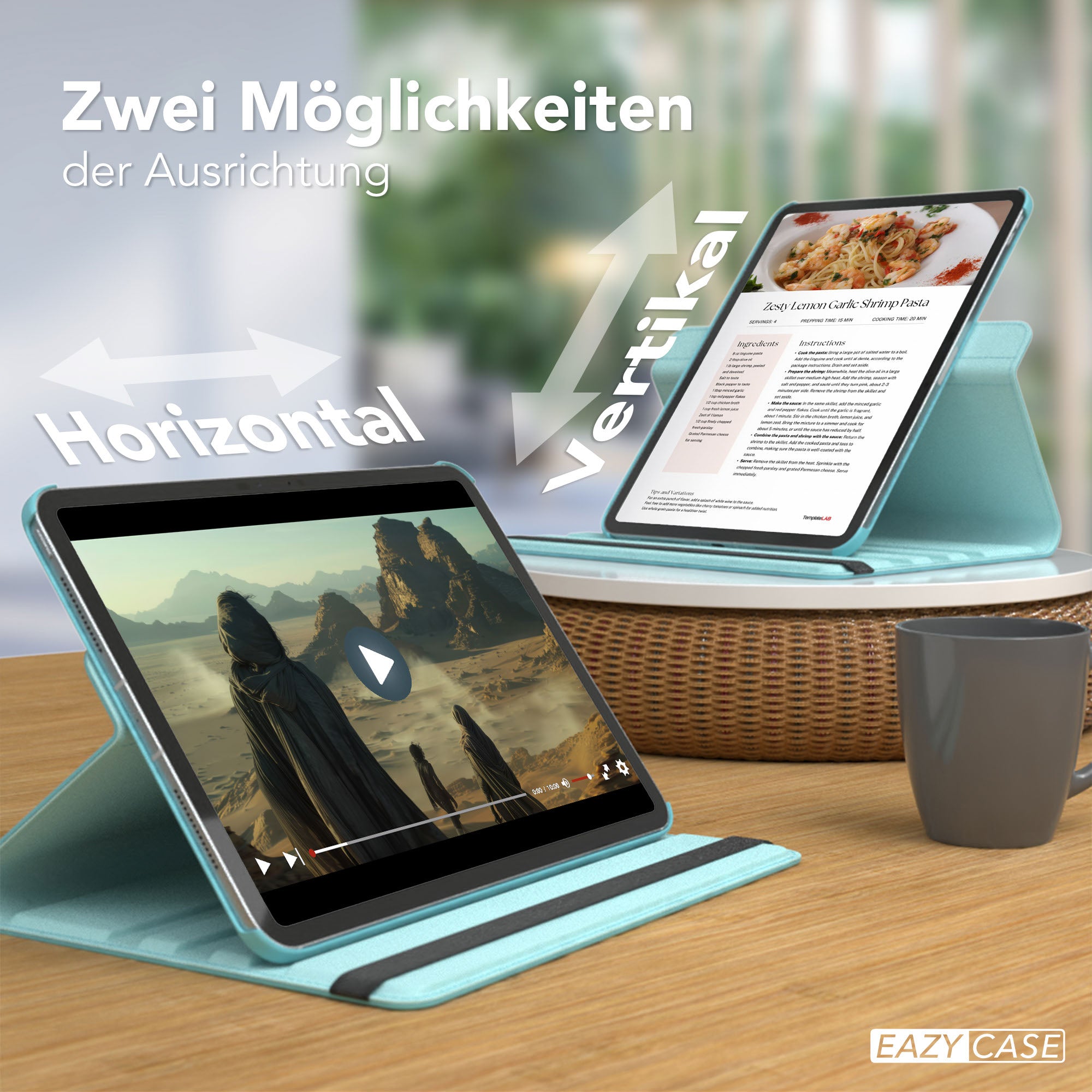 Apple iPad Pro 11 Zoll drehbare Tablethülle 360 Grad Rotation