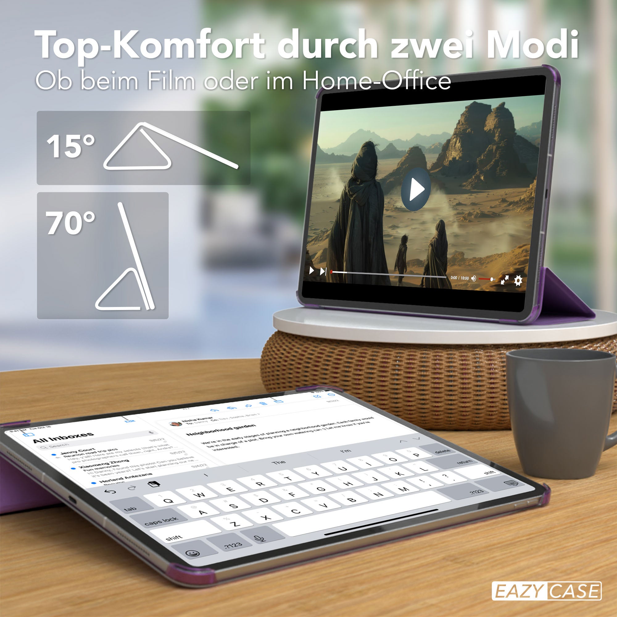 Apple iPad Pro 13 Zoll 2025 Tablethülle Smartcase mit Aufstellfunktion