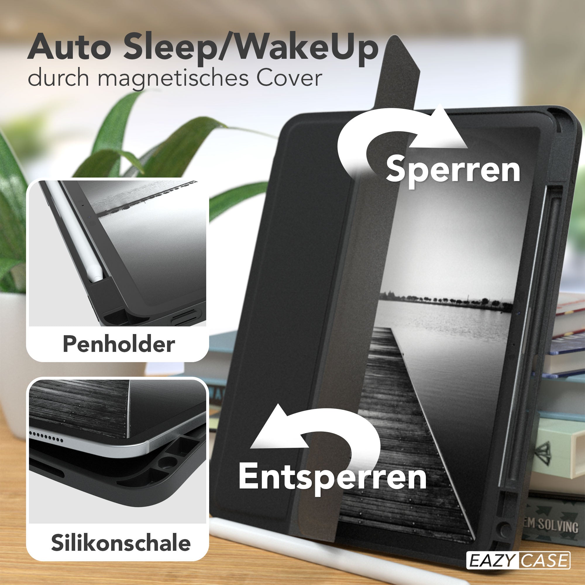 iPad Pro 11 Zoll Tablethülle mit Stifthalter Smartcase
