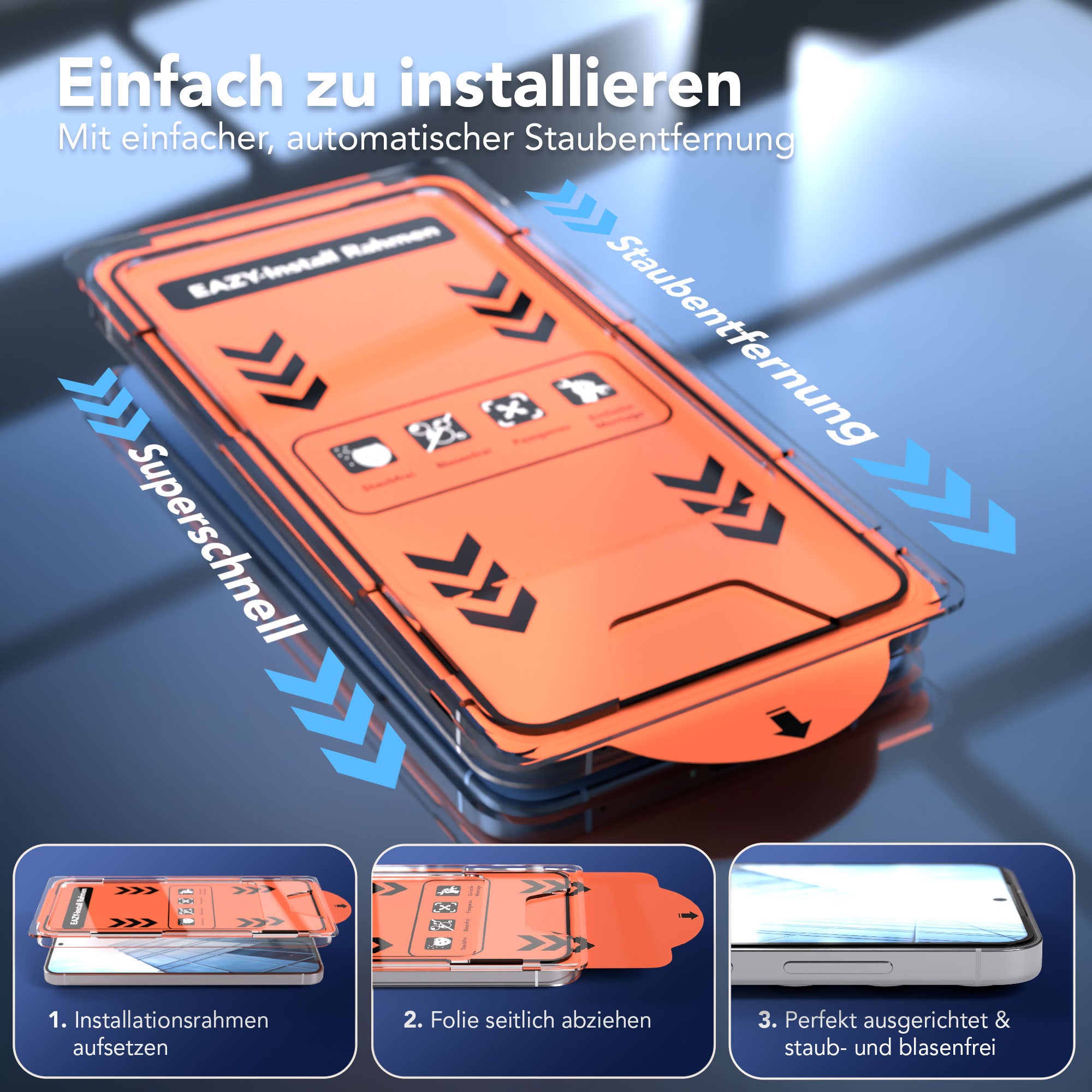 Galaxy S25 Plus 2er Set Glasfolie + Installationsrahmen
