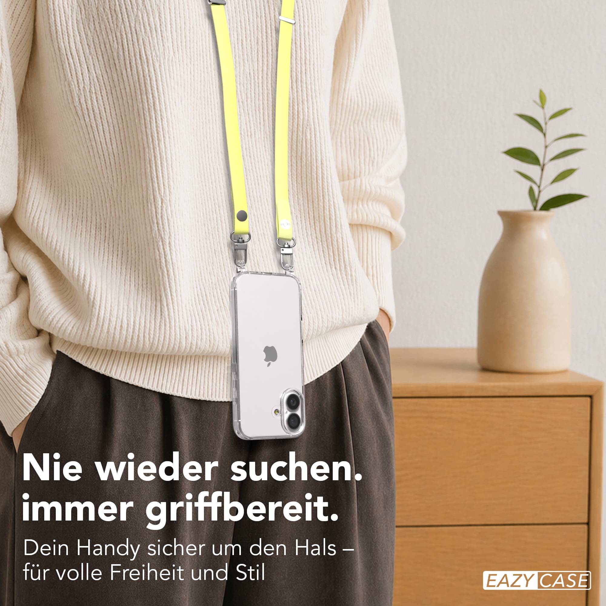 Magnetische Universal Handykette mit Karabiner und Connectoren zum Umhängen