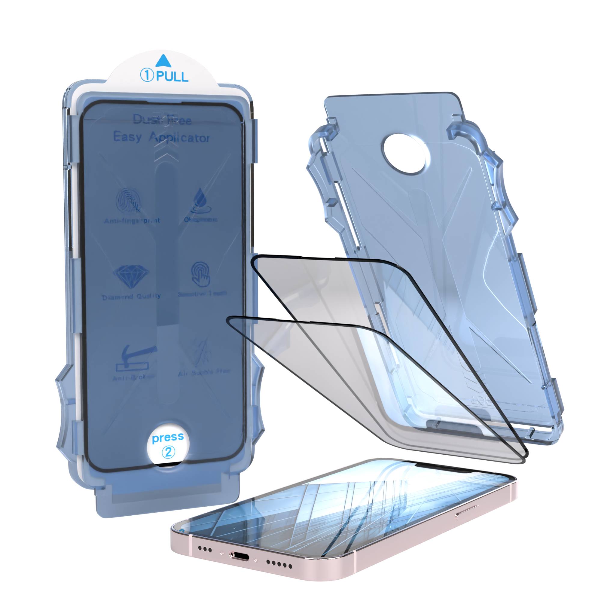 Apple iPhone 17e Glasfolie im 2er Set mit Installationsrahmen von EAZY CASE #_